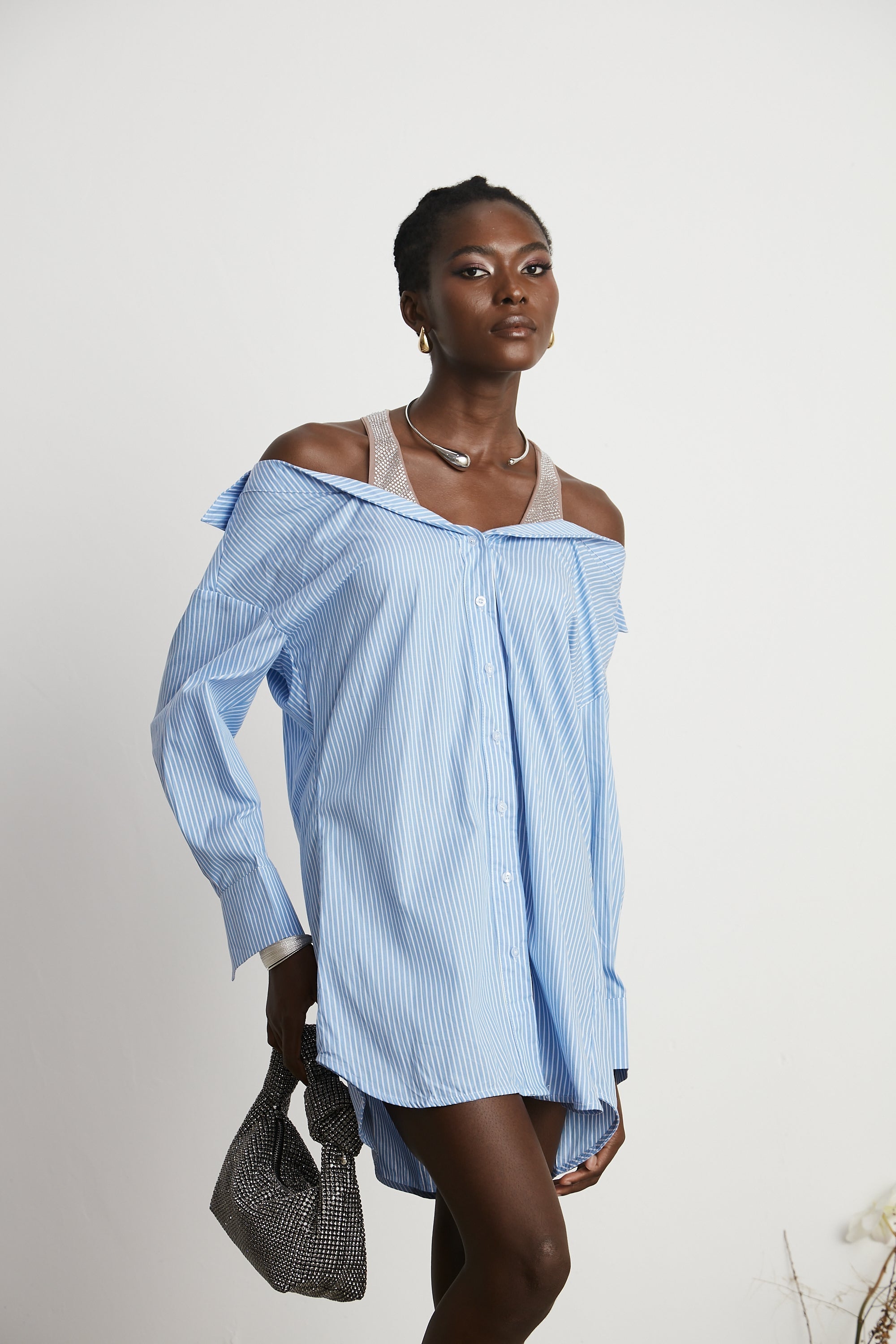 Agathe gömlek mini elbise