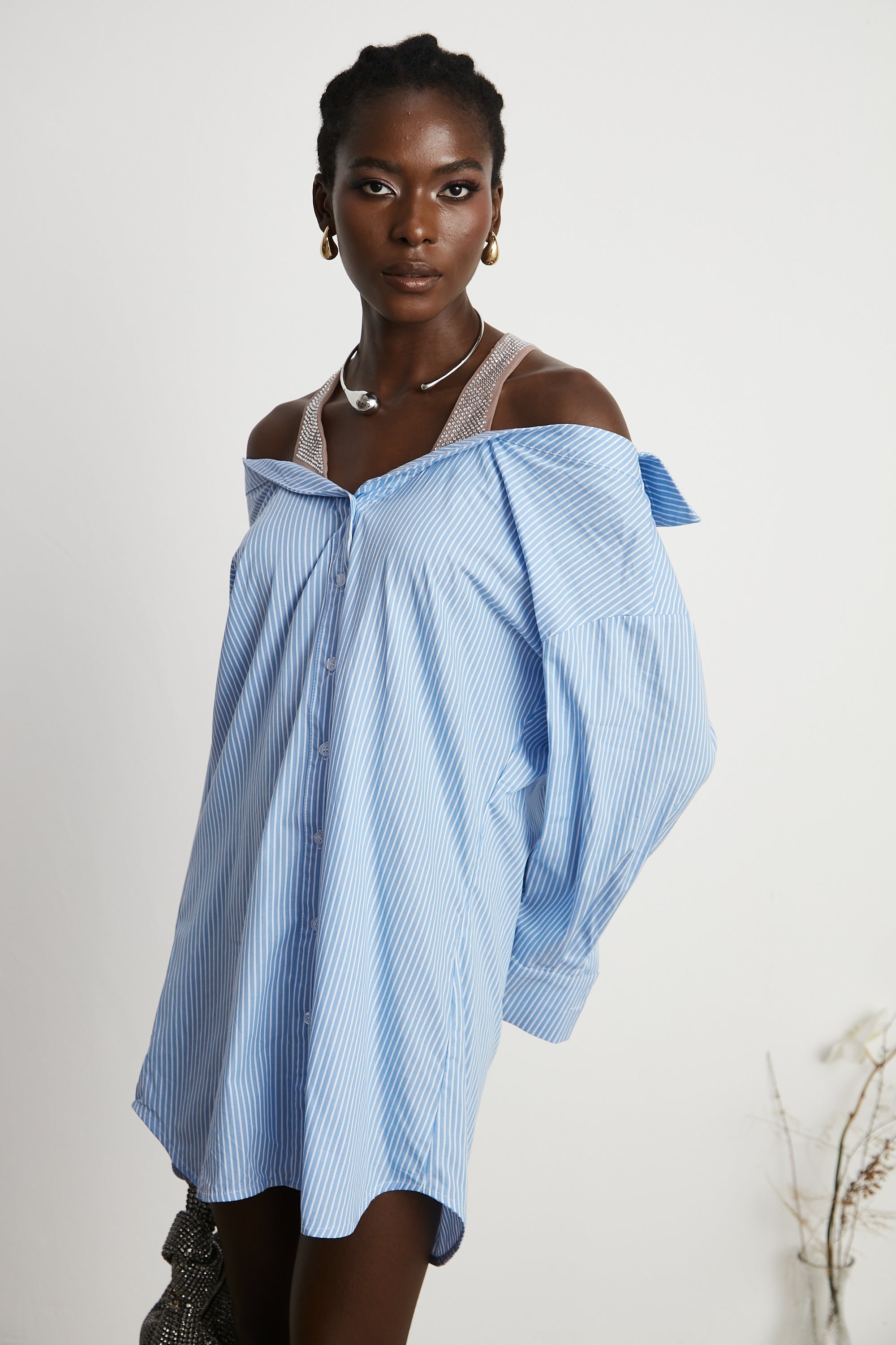 Agathe gömlek mini elbise