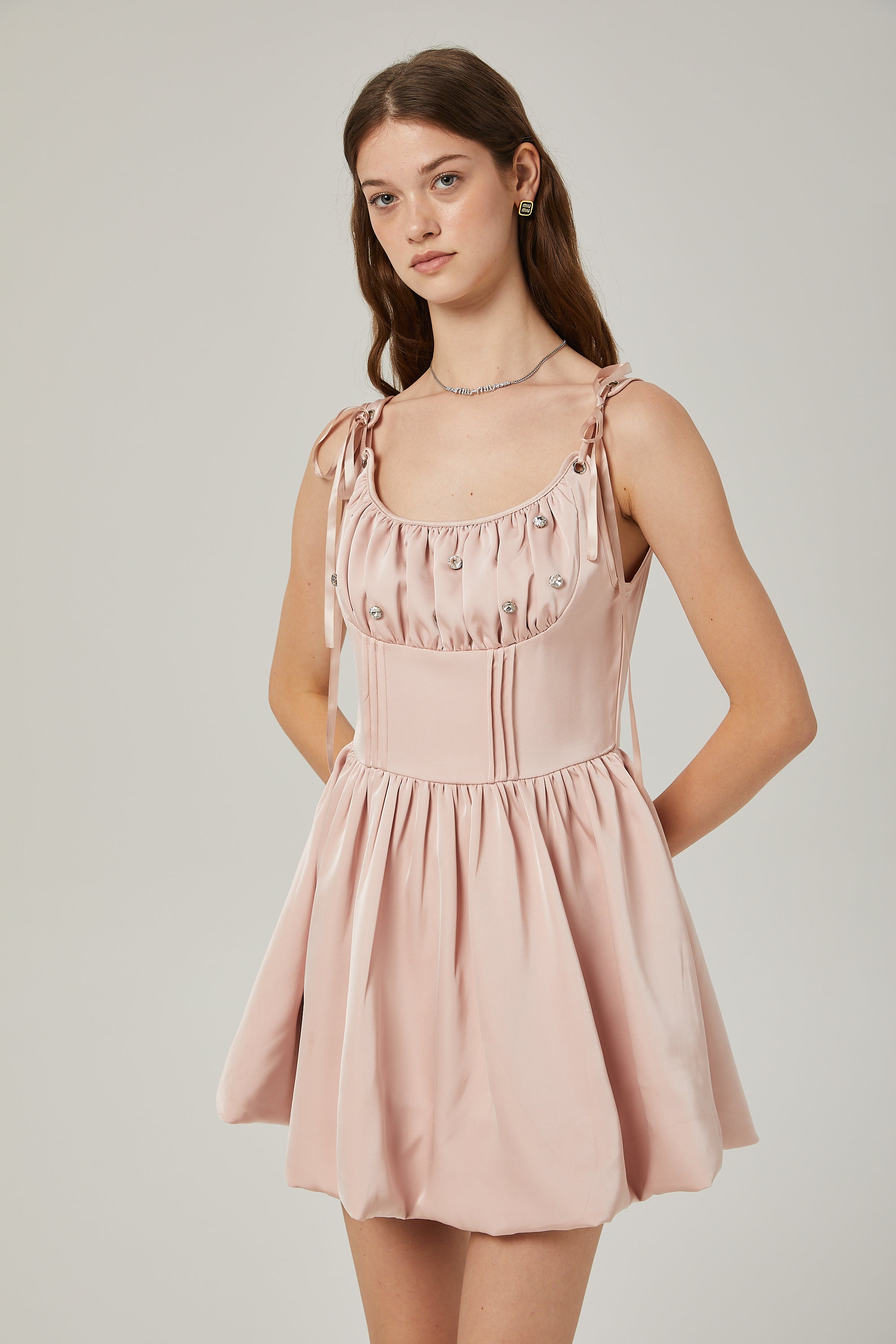 Axelle kristal mini elbise