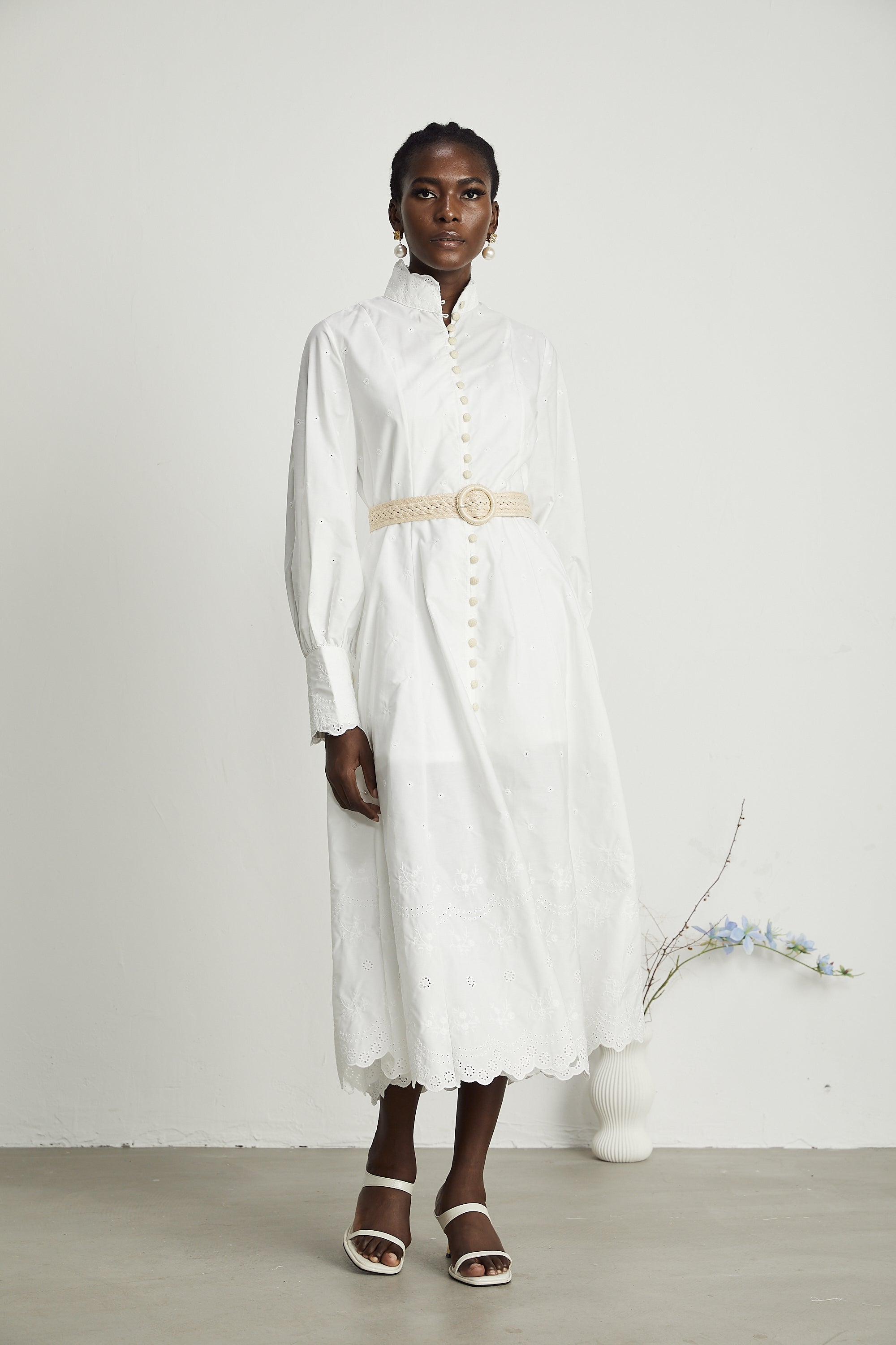 Apolline midi elbise