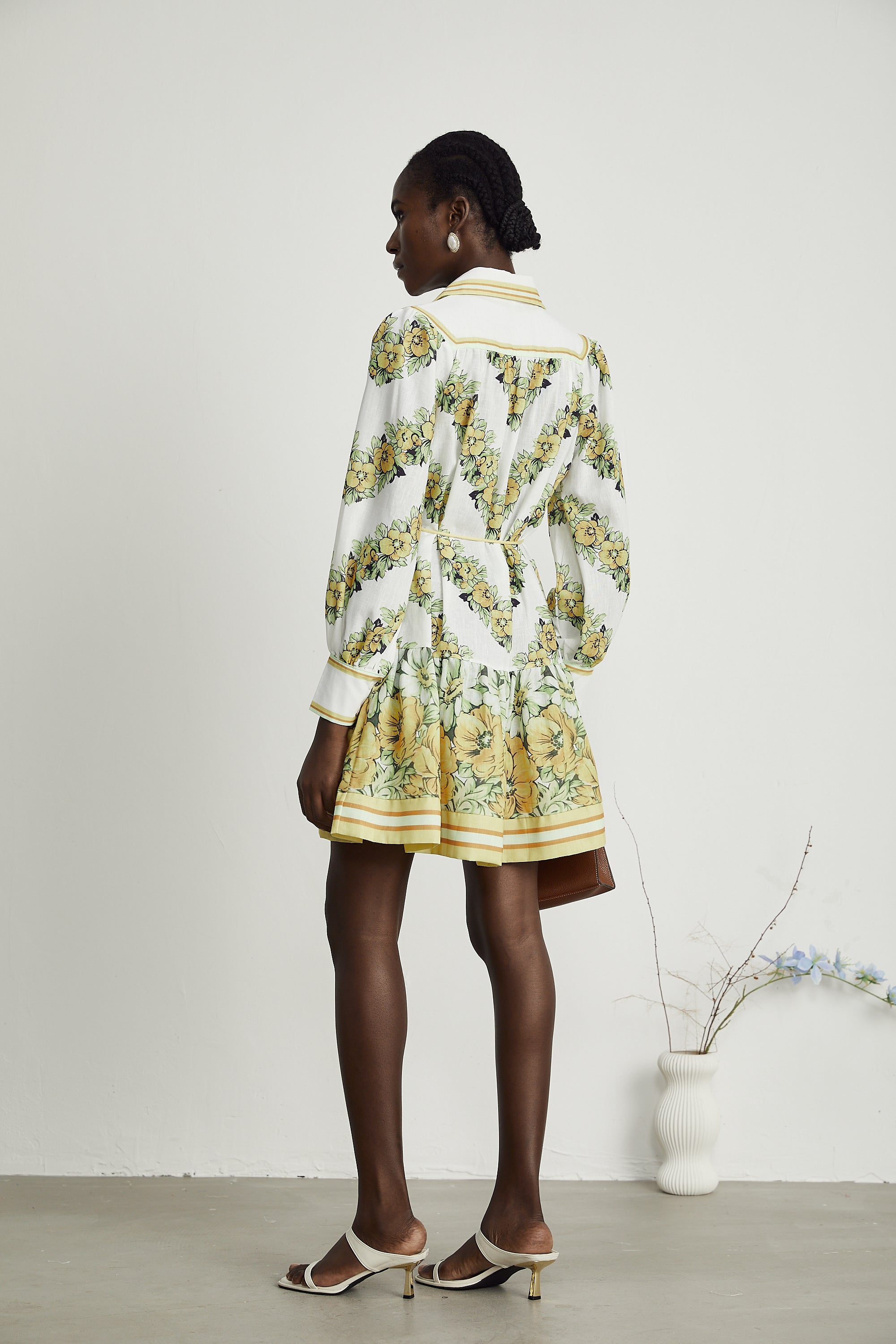 Apolline çiçek mini elbise