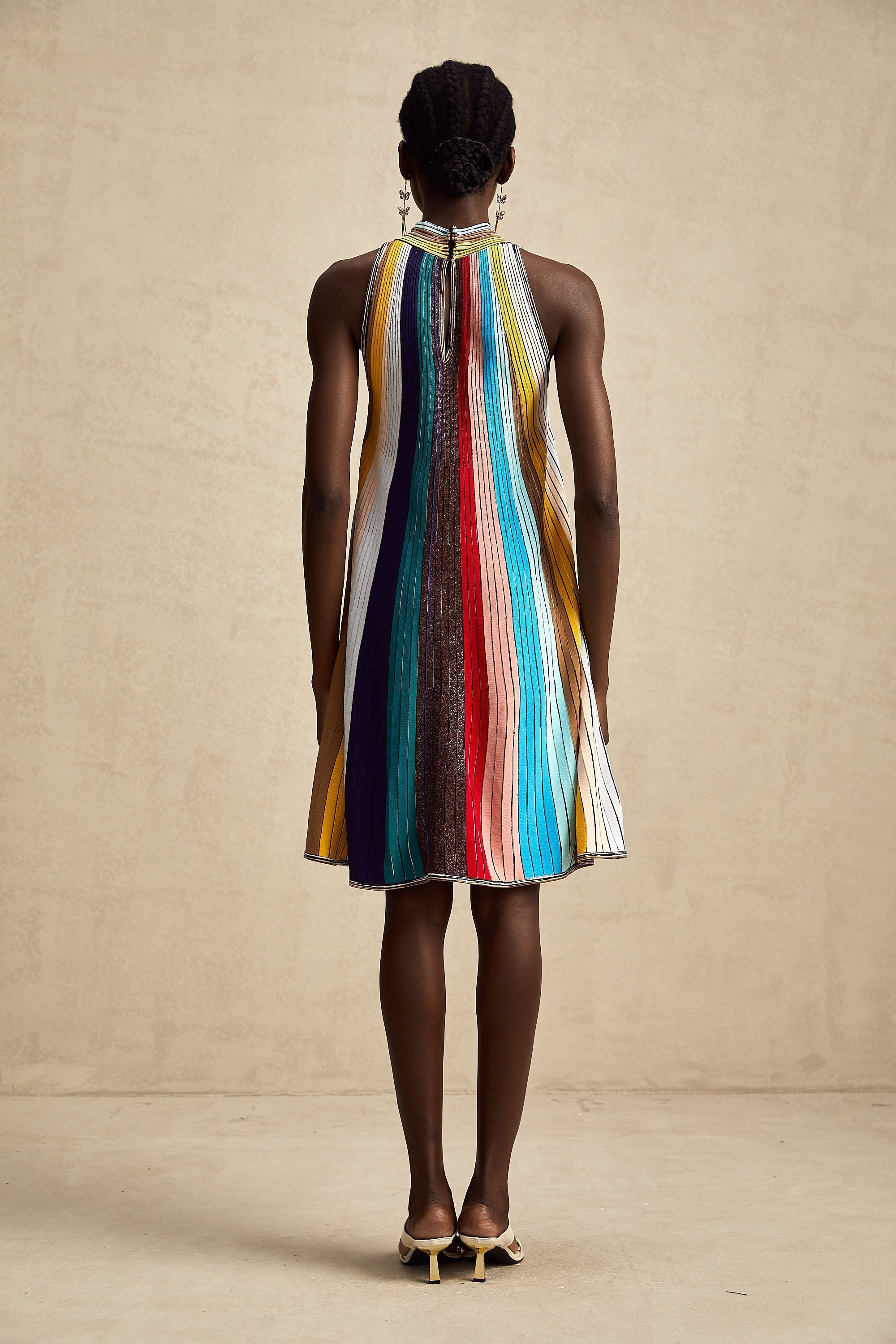 Anaïs çizgi mini elbise