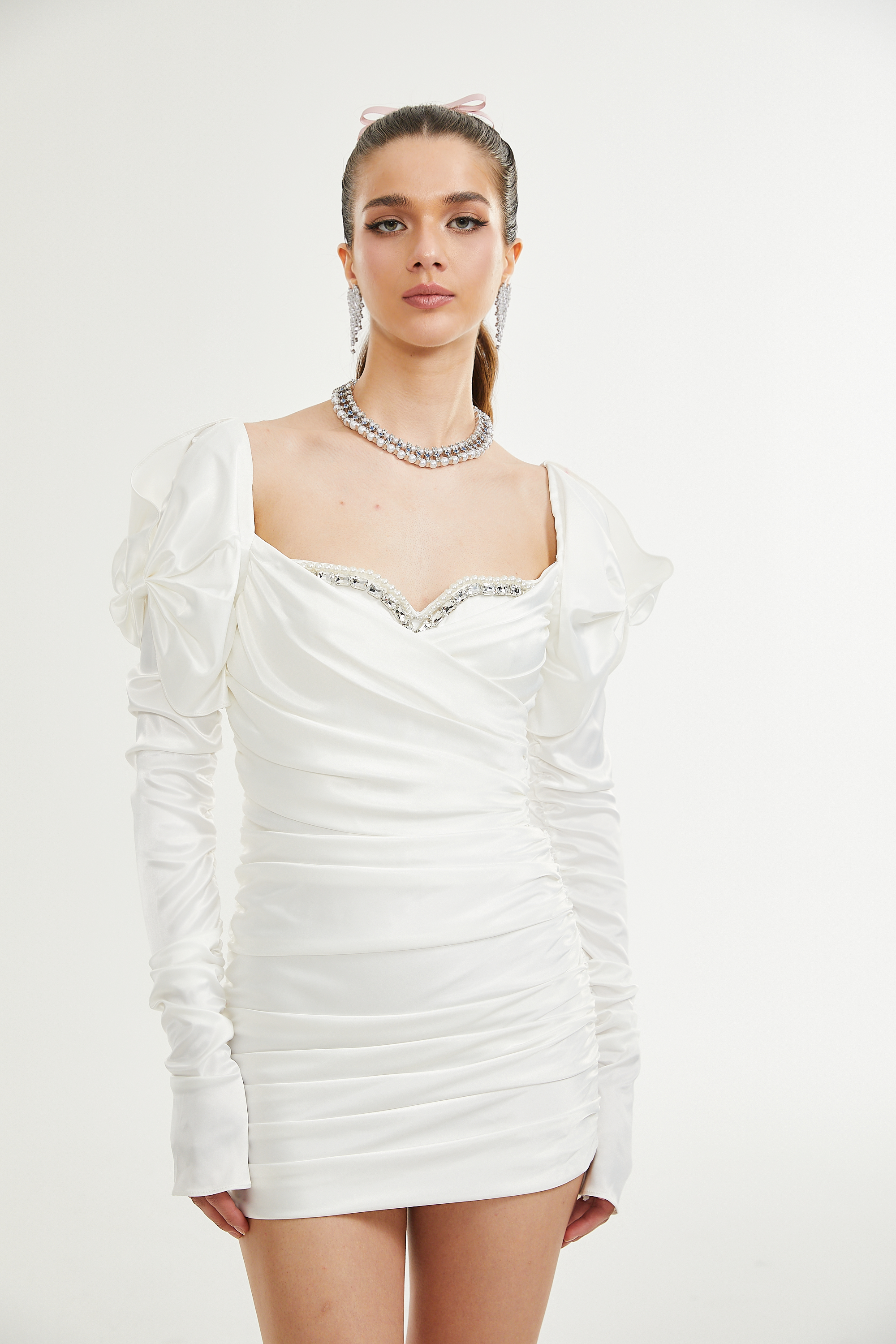 Avalon kristal mini elbise