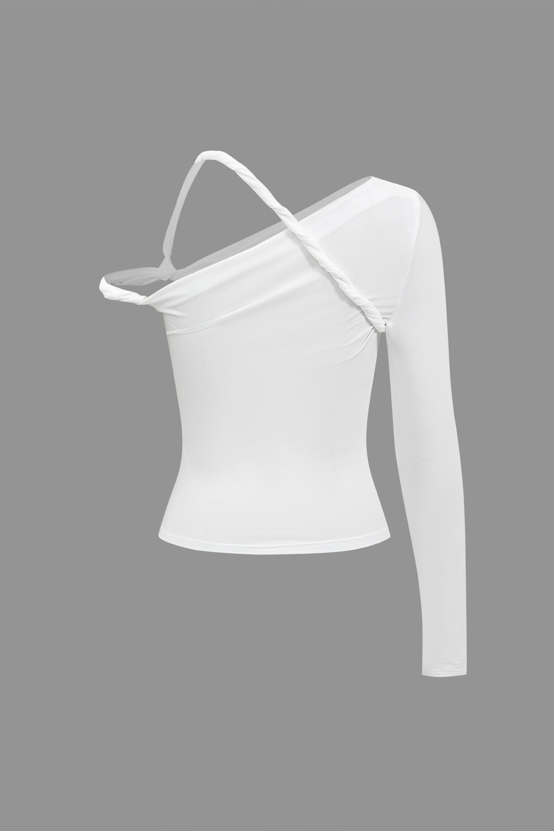 Asimetrik Tasarımlı Uzun Kollu top