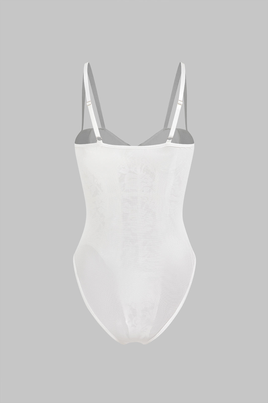 Ağ Mesh Dantel Nakışlı Bustier Korse Slip İç Çamaşırı Bodysuit