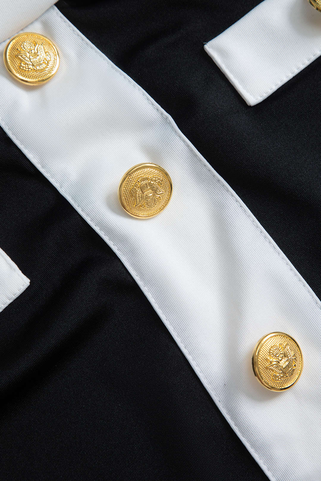 Apri Düğmeli top ve Etek Takım