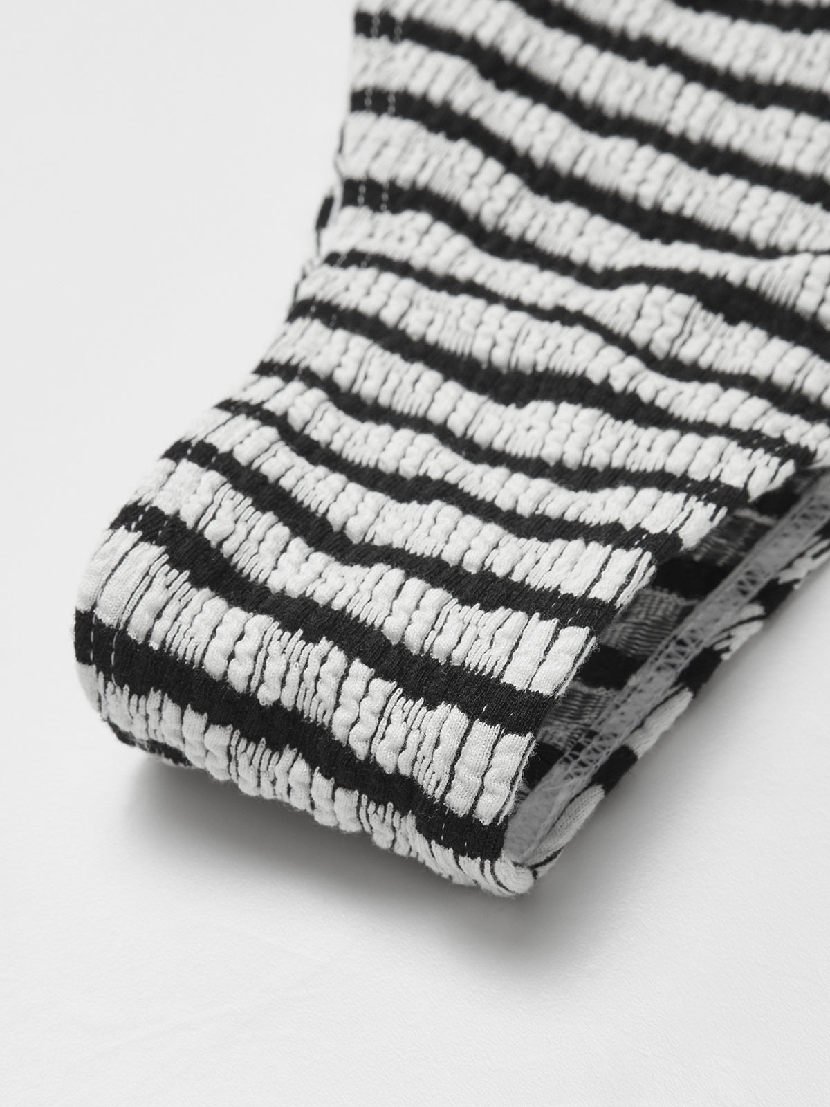 Bağcıklı Çizgili Örme Bikini Takımı