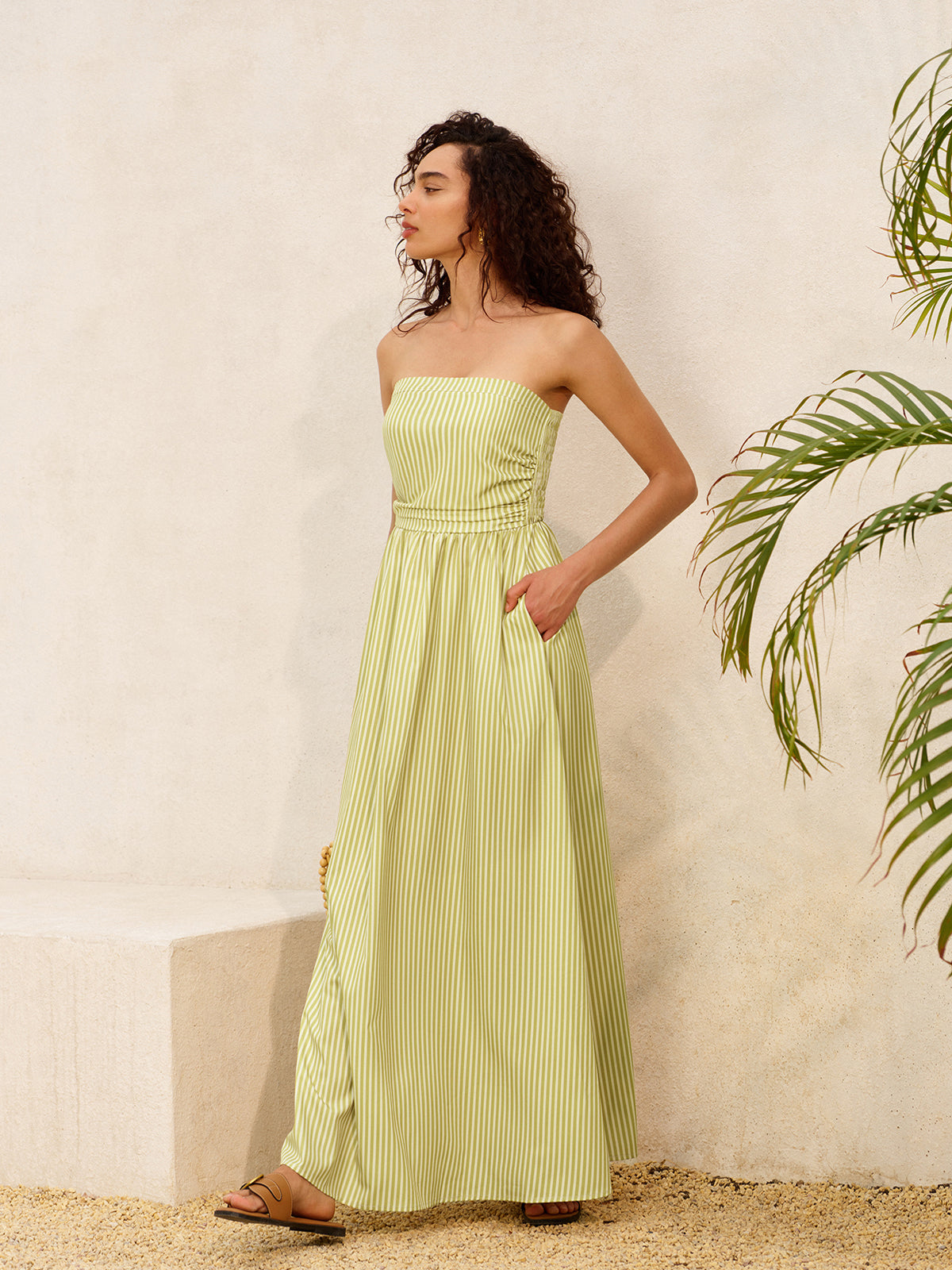 askılı midi elbise