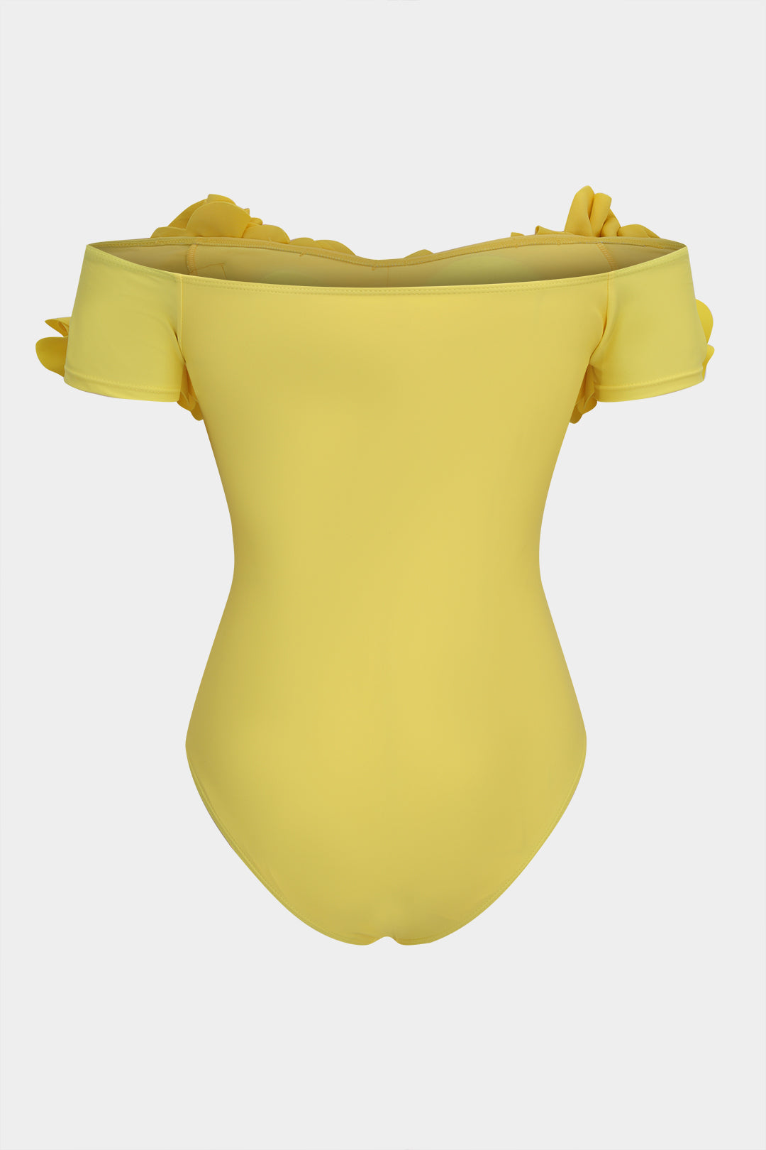 Applikeli Omuz Açık Karın Toparlayıcı Tek Parça Mayo