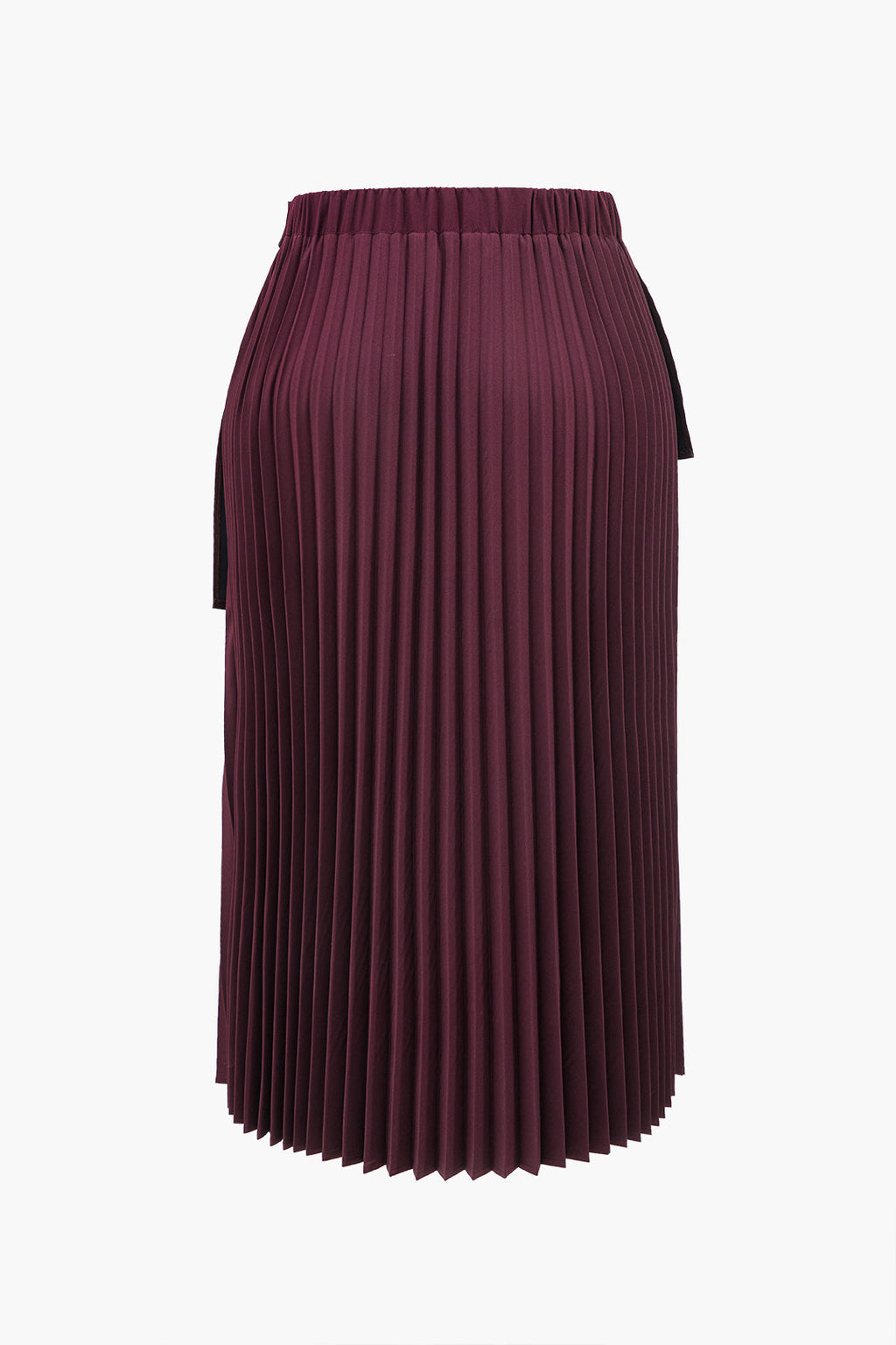 Büyük Beden Deri Patchwork Pileli Asimetrik Etek