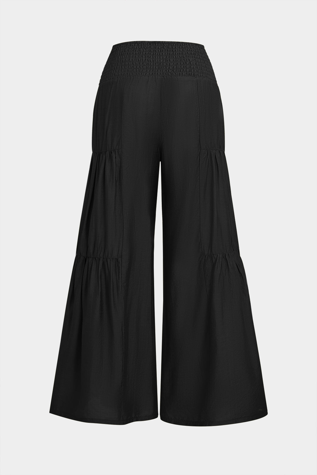 Büzgü Detaylı Kısa Kollu Üst ve Bağlamalı Bol Paça Pantolon Takımı