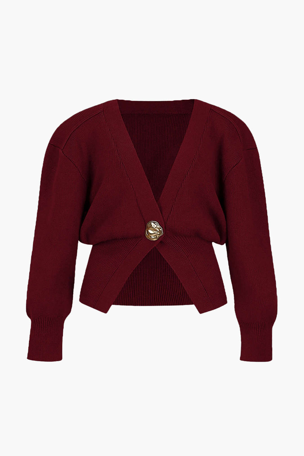 Büyük Beden Düz Triko V Yaka Hırka