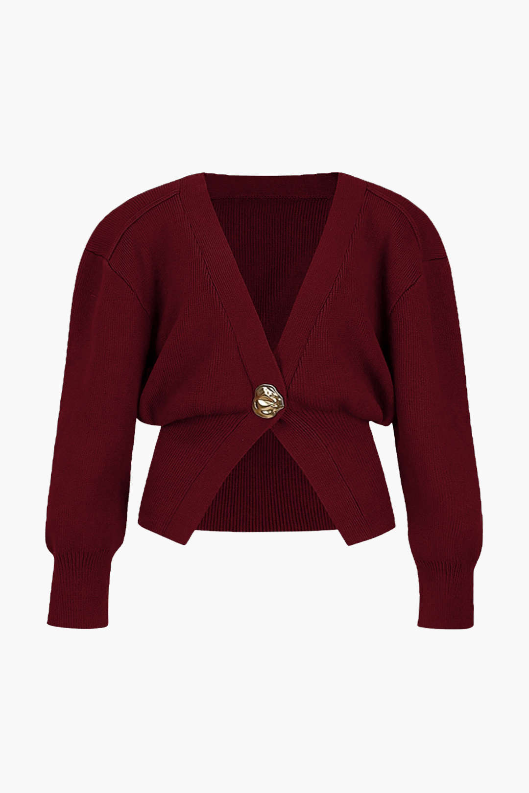 Büyük Beden Düz Triko V Yaka Hırka