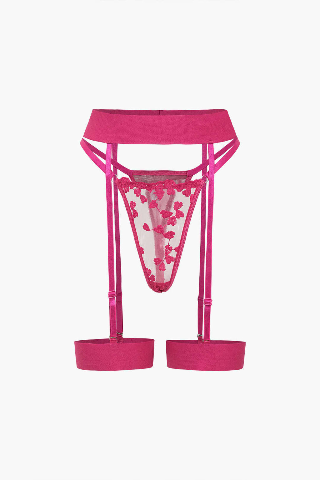 Dantel Nakışlı Bustier Kemerli Lingerie Garter Seti