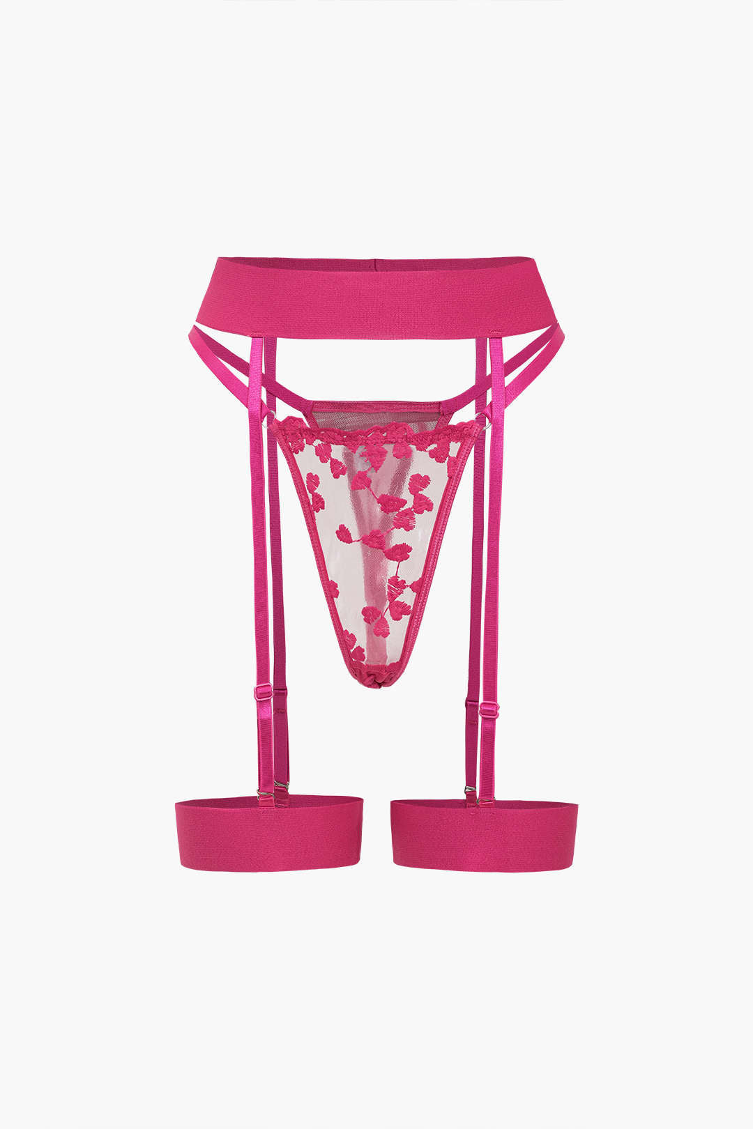 Dantel Nakışlı Bustier Kemerli Lingerie Garter Seti