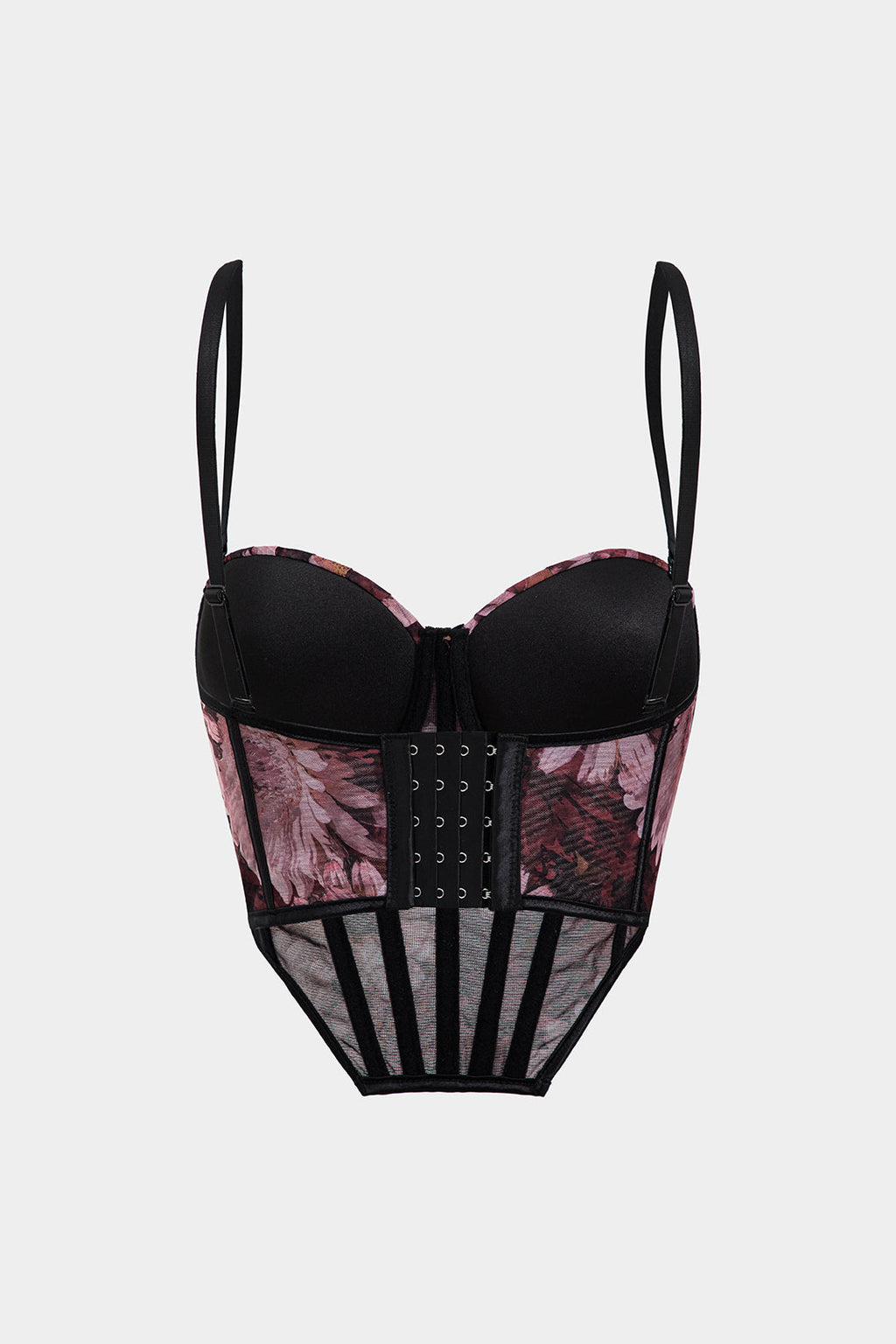 Çiçek Desenli Mesh Korse