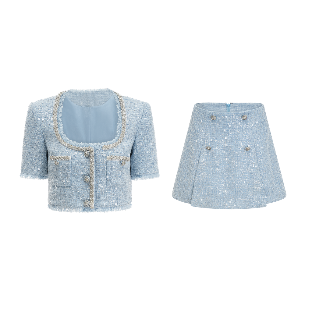 Blanche top ve etek takım