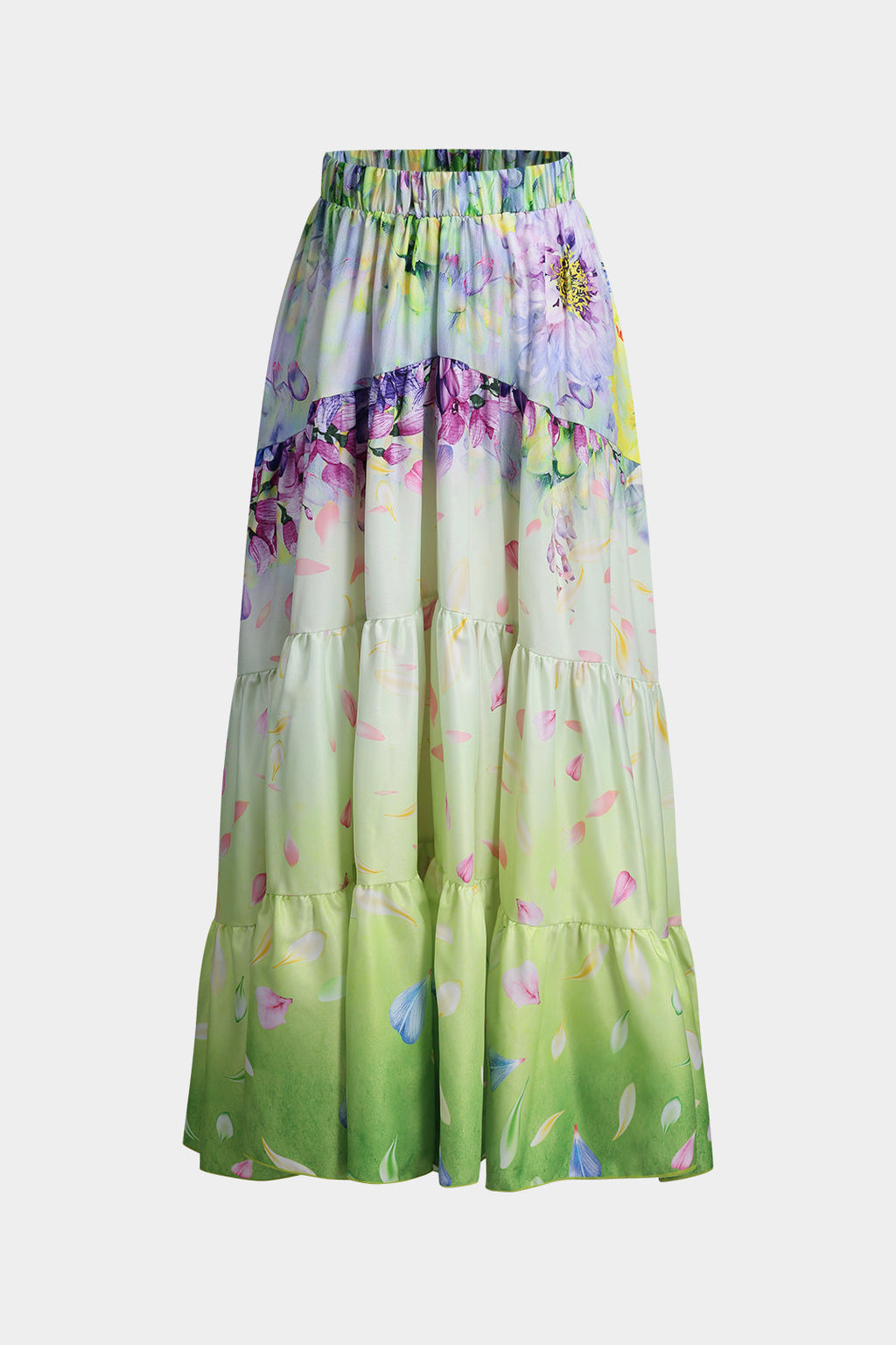 Çiçek Desenli Fırfırlı Karın Toparlayıcı Mayo ve Mayo Eteği Pareo Takım