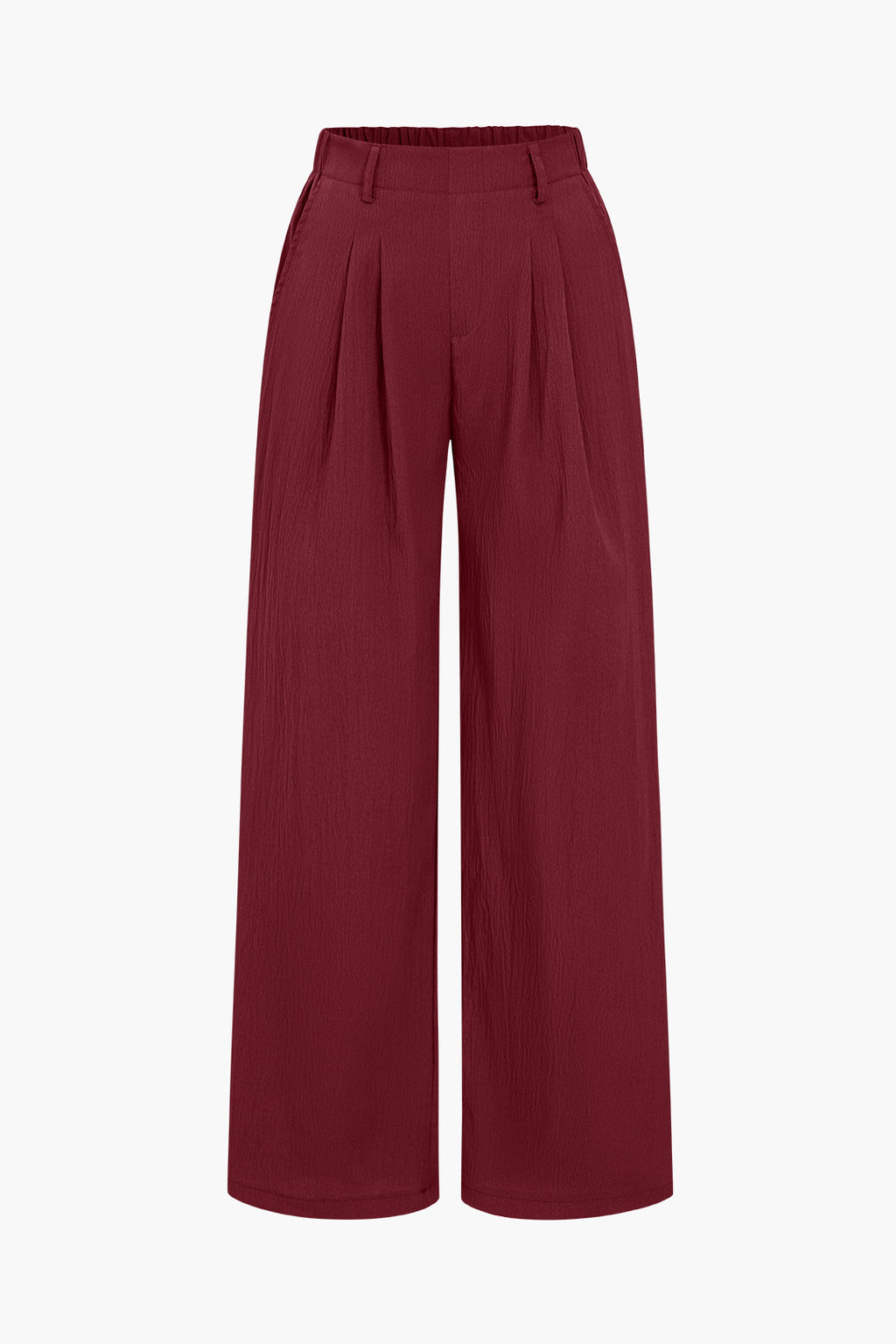 Basic Katı Dantelli Geniş Paça Pantolon