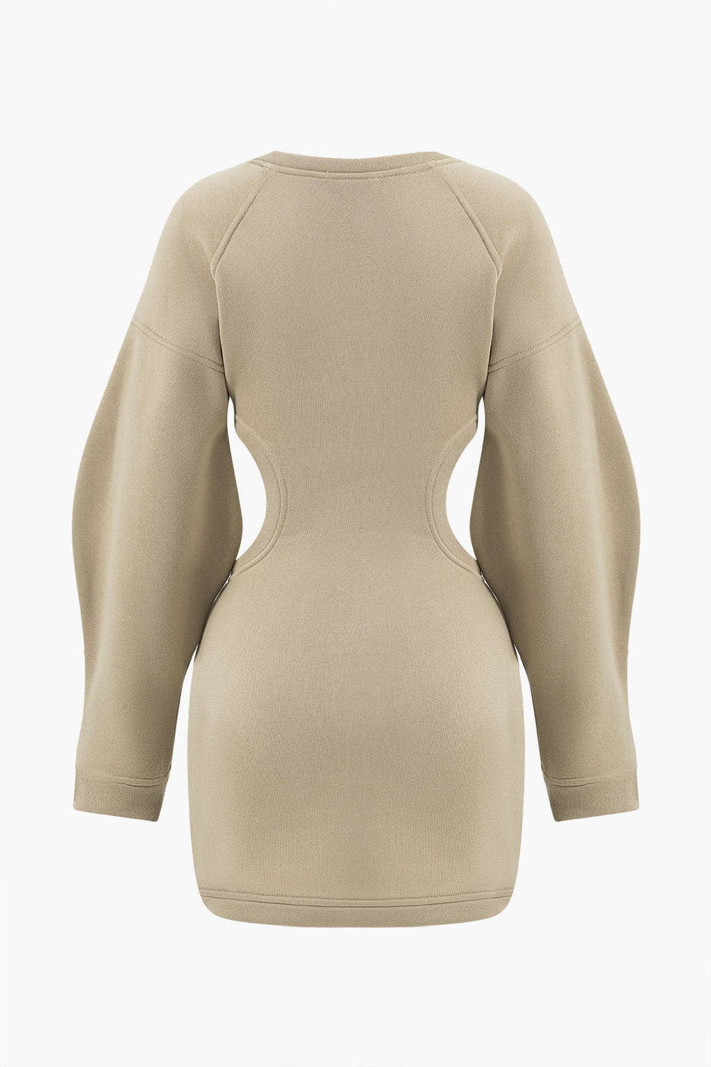 Belden Bağlamalı Fener Kol Mini Elbise