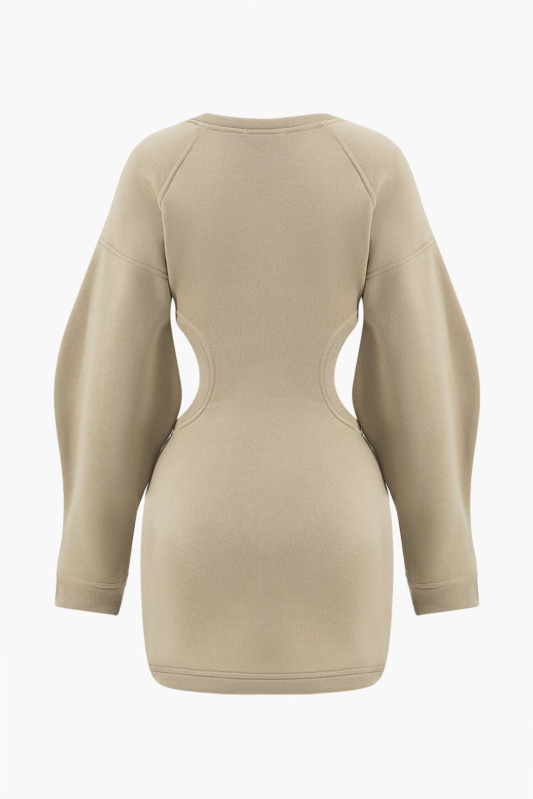 Belden Bağlamalı Fener Kol Mini Elbise