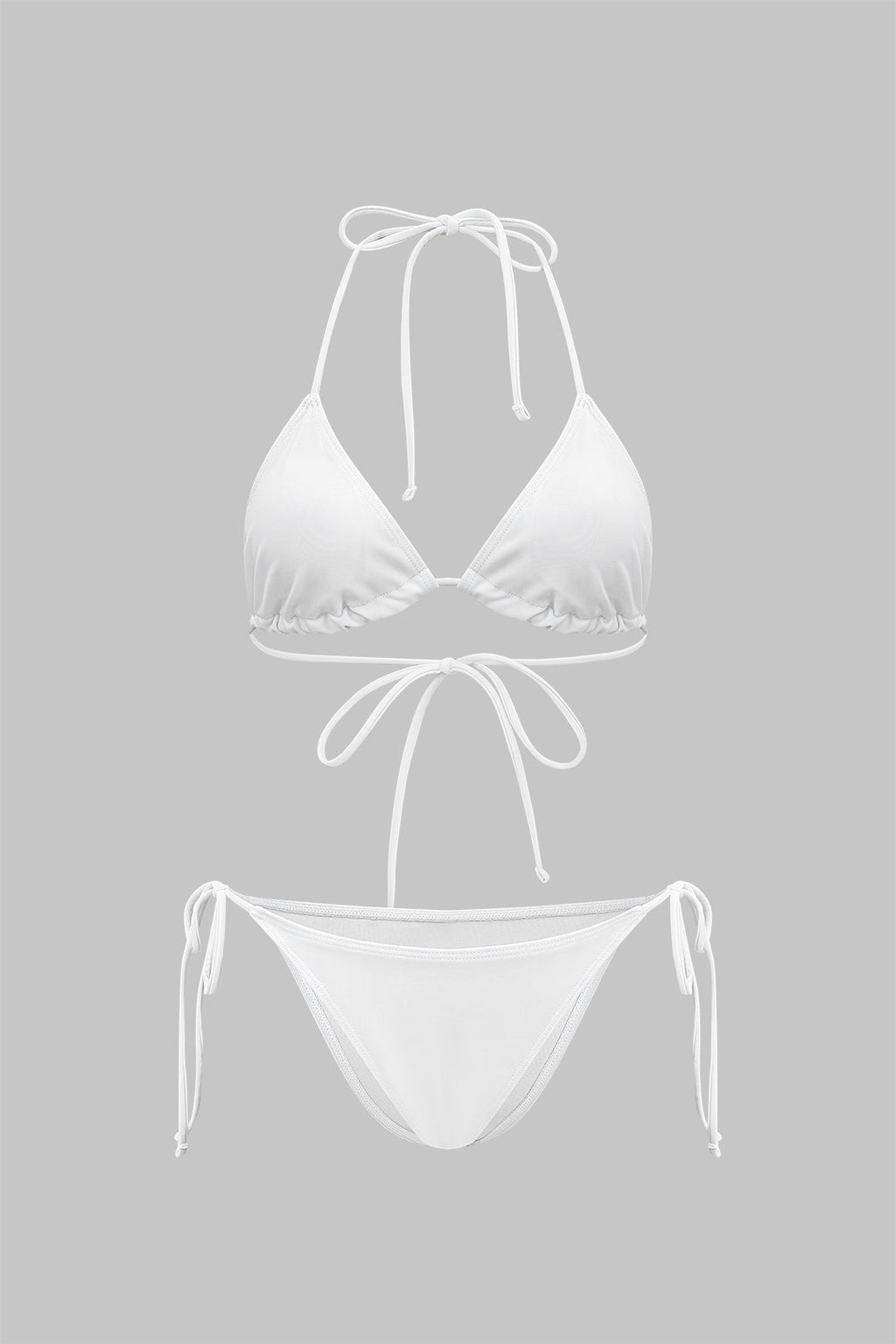 Bağlamalı Bikini ve Uzun Kollu Elbise Örtüsü 3'lü Set