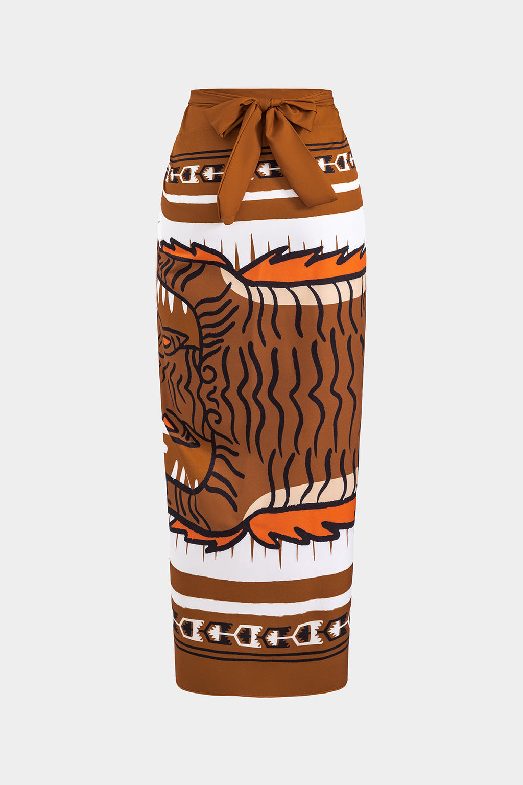 Büzgülü Asimetrik Karın Toparlayıcı Mayo ve Mayo Eteği Pareo Takımı