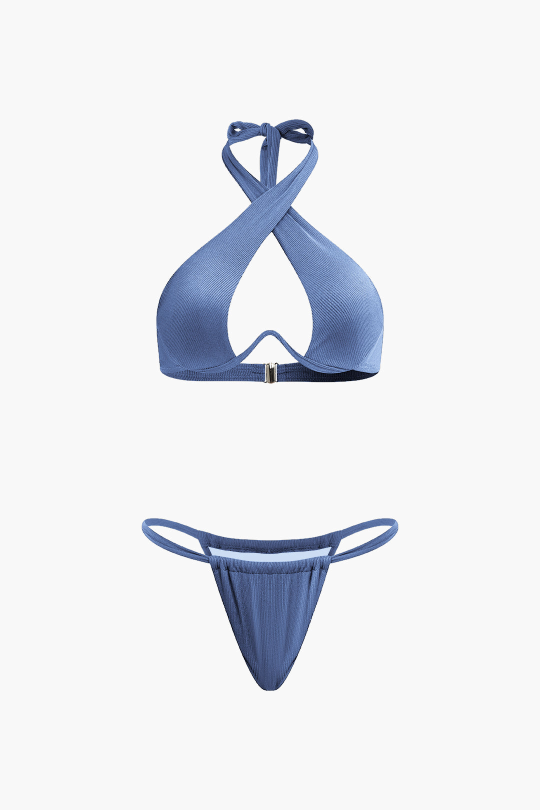 Çapraz Bağlamalı Halter Kesim Bikini Takımı