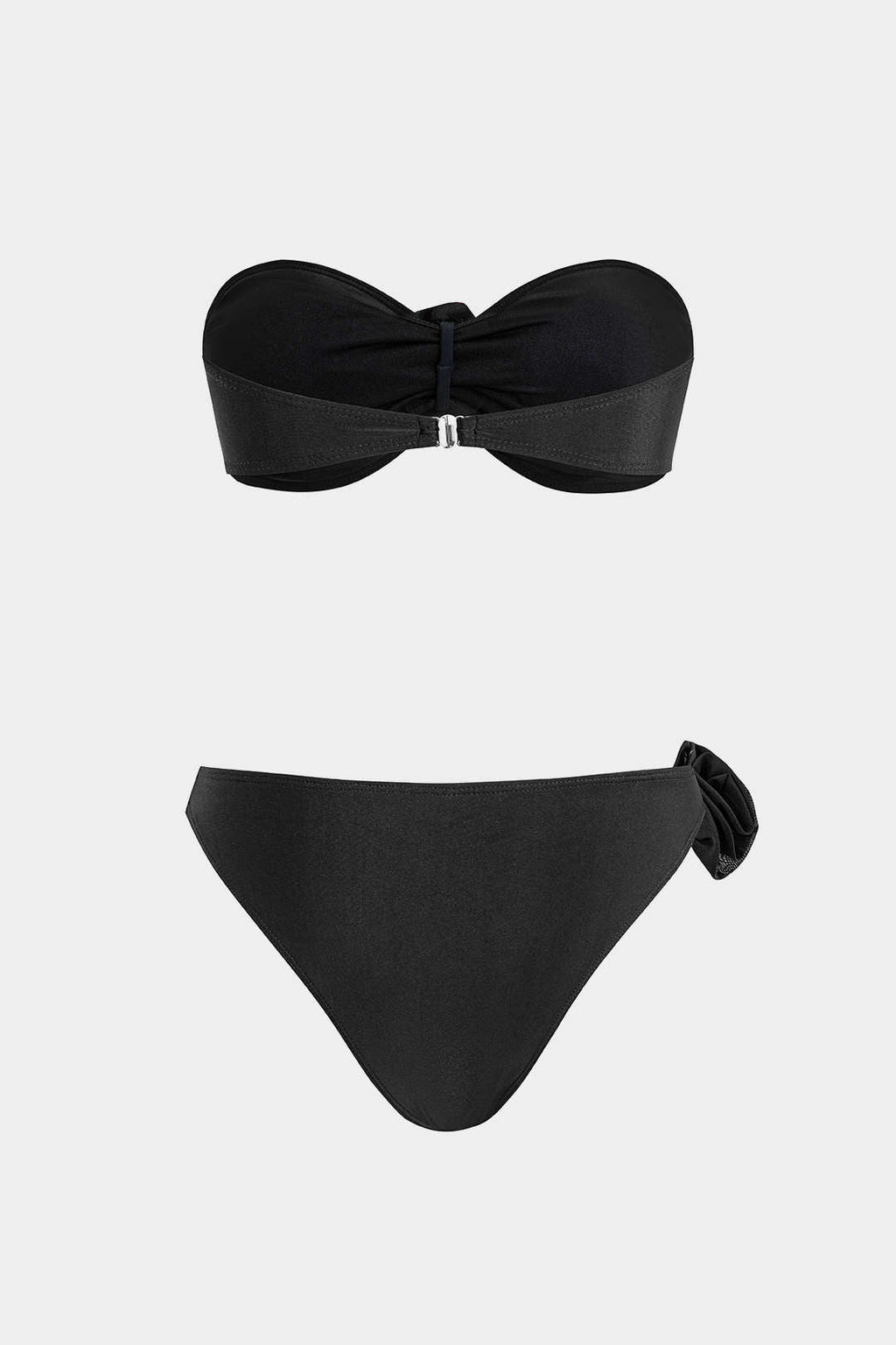 3D Çiçekli Büzgülü Bikini Takımı