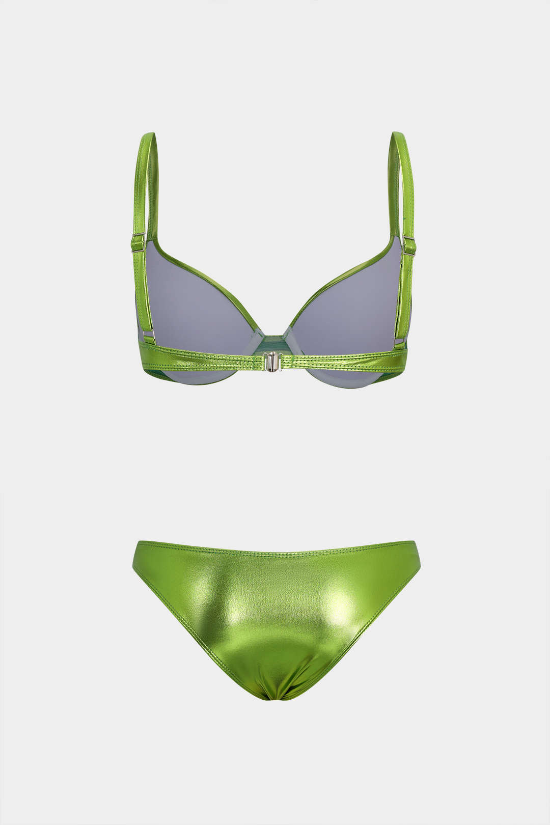 Büzgülü Sırt Dekolteli Şifon Bikini Takımı