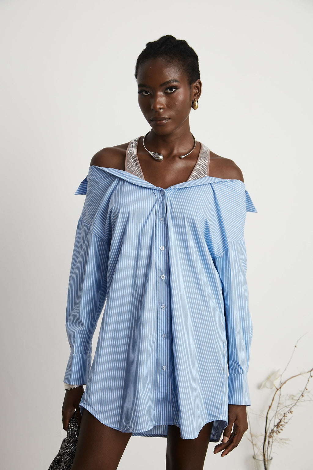 Agathe gömlek mini elbise