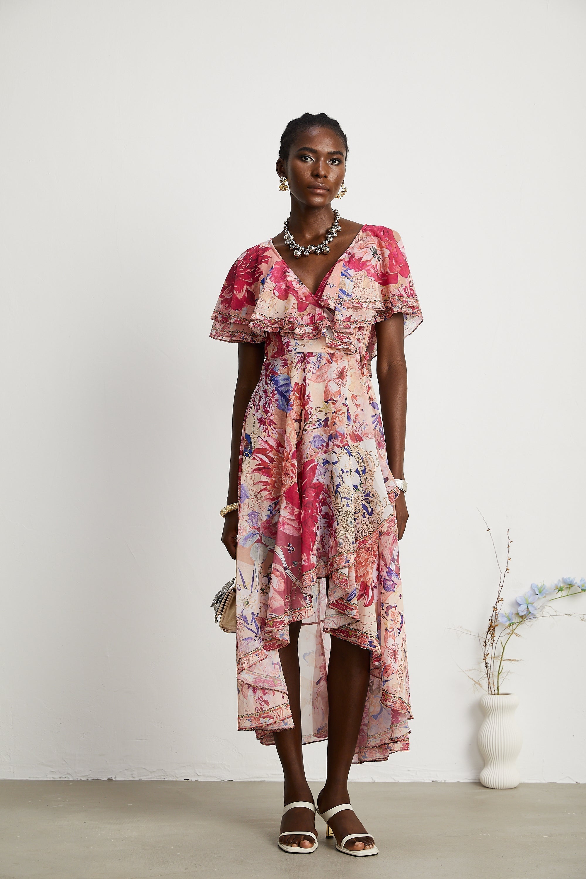 Caroline midi elbise