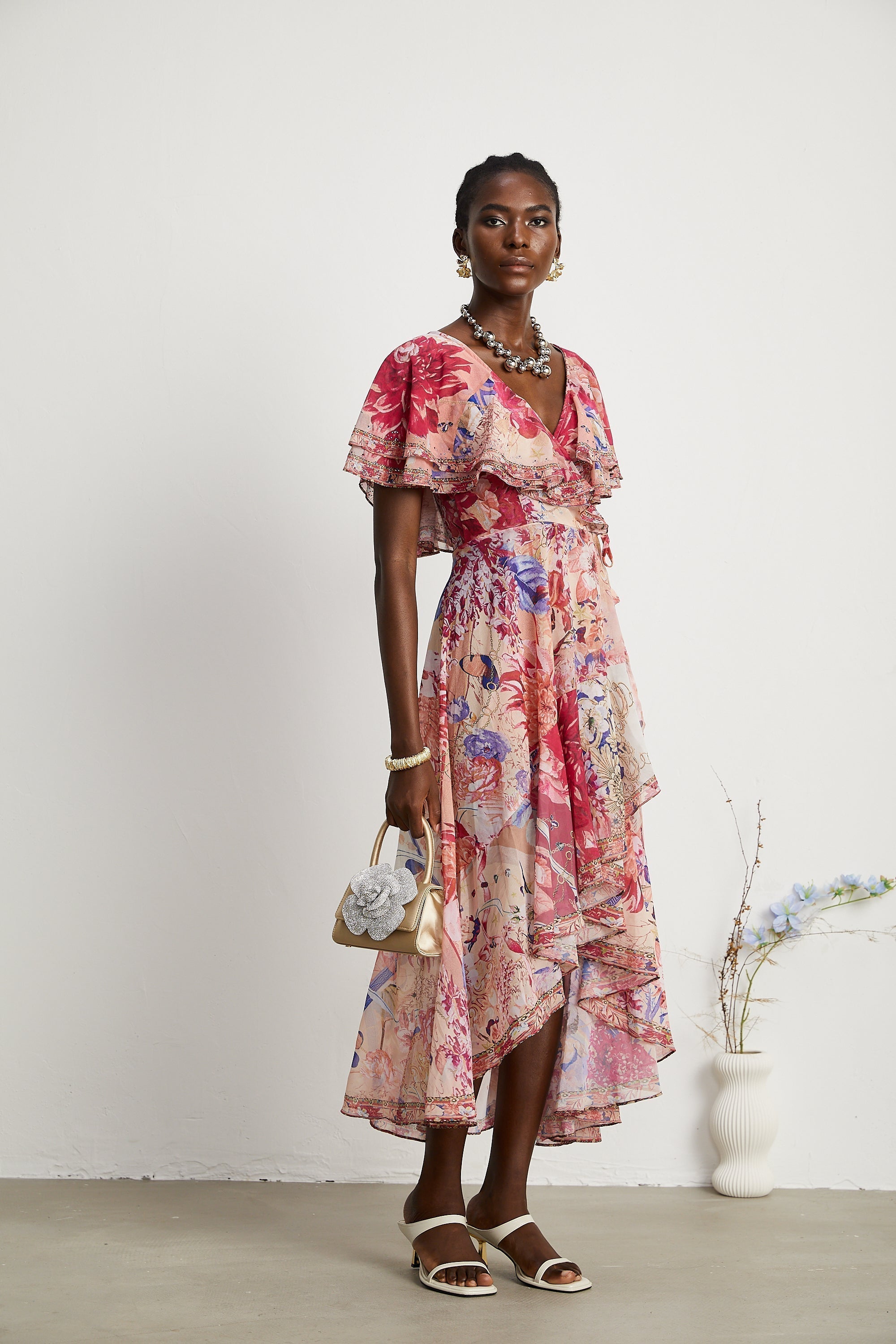 Caroline midi elbise