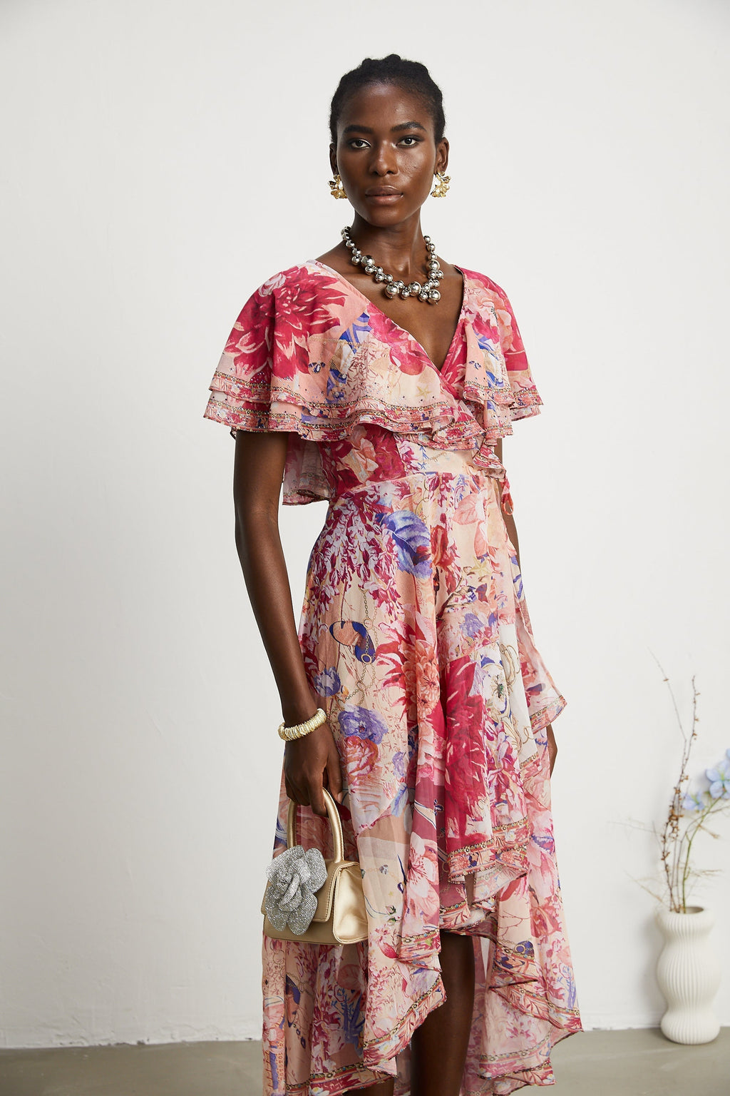 Caroline midi elbise