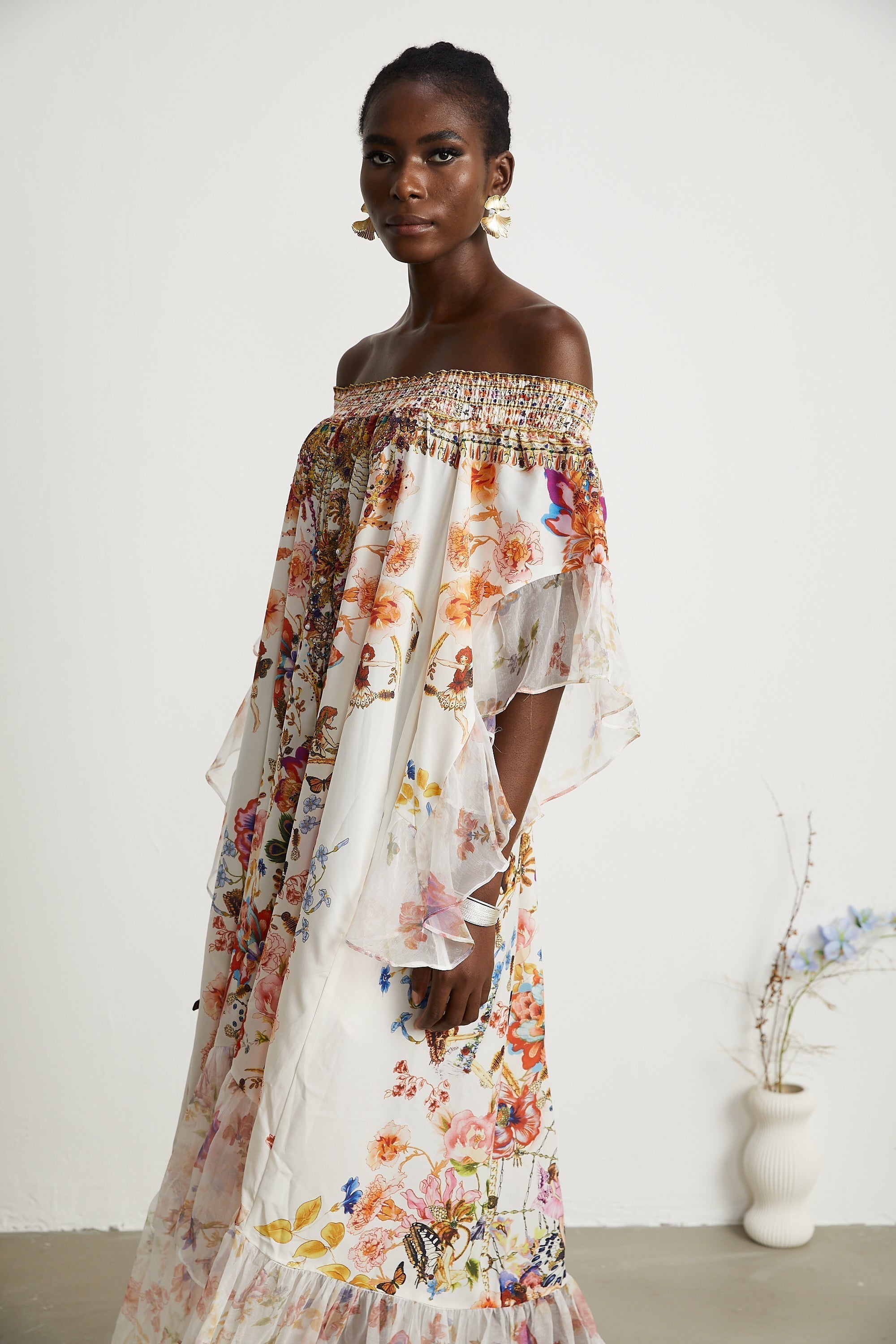 Capucine midi elbise