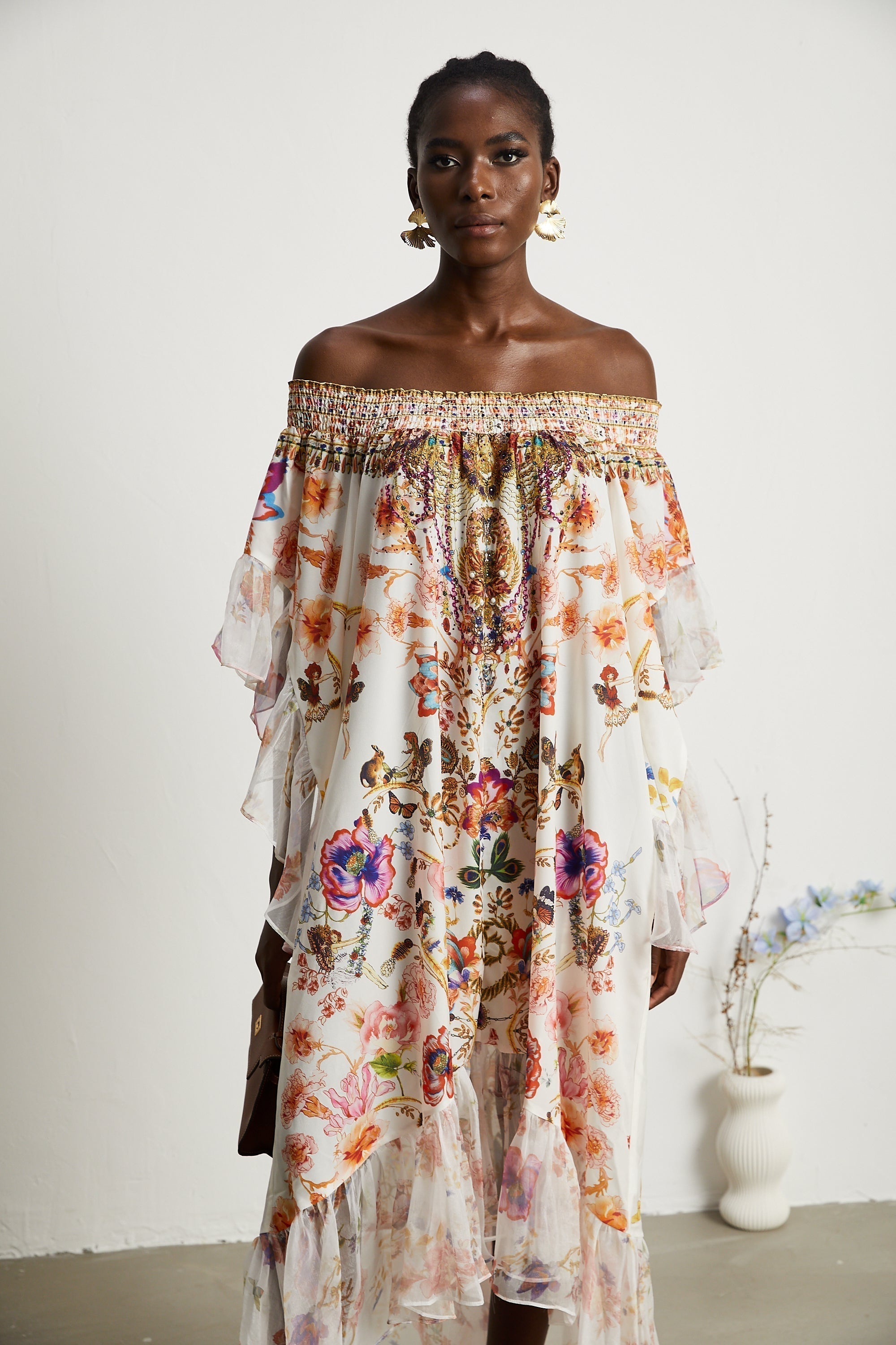 Capucine midi elbise