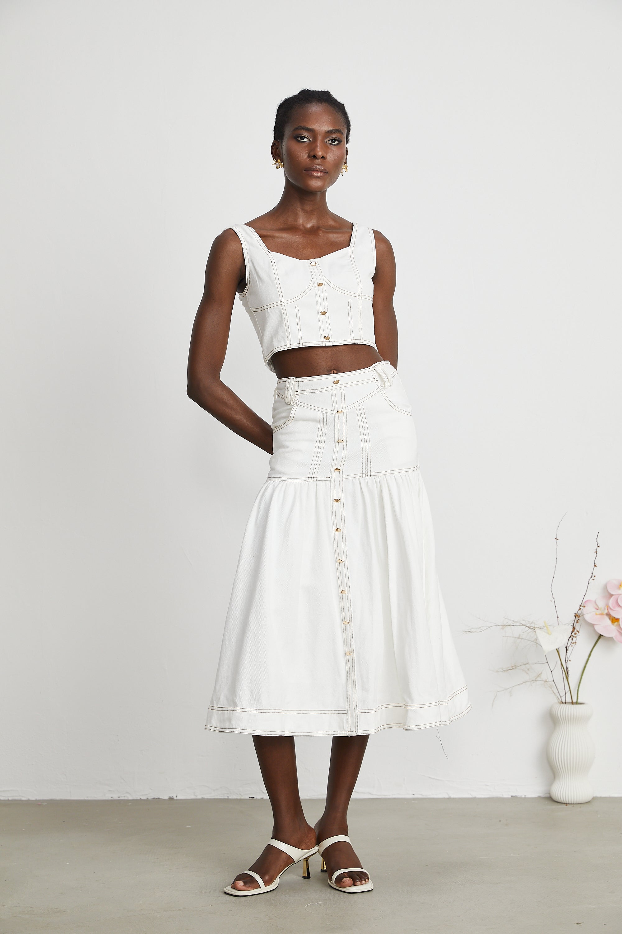 Brielle top ve etek takım