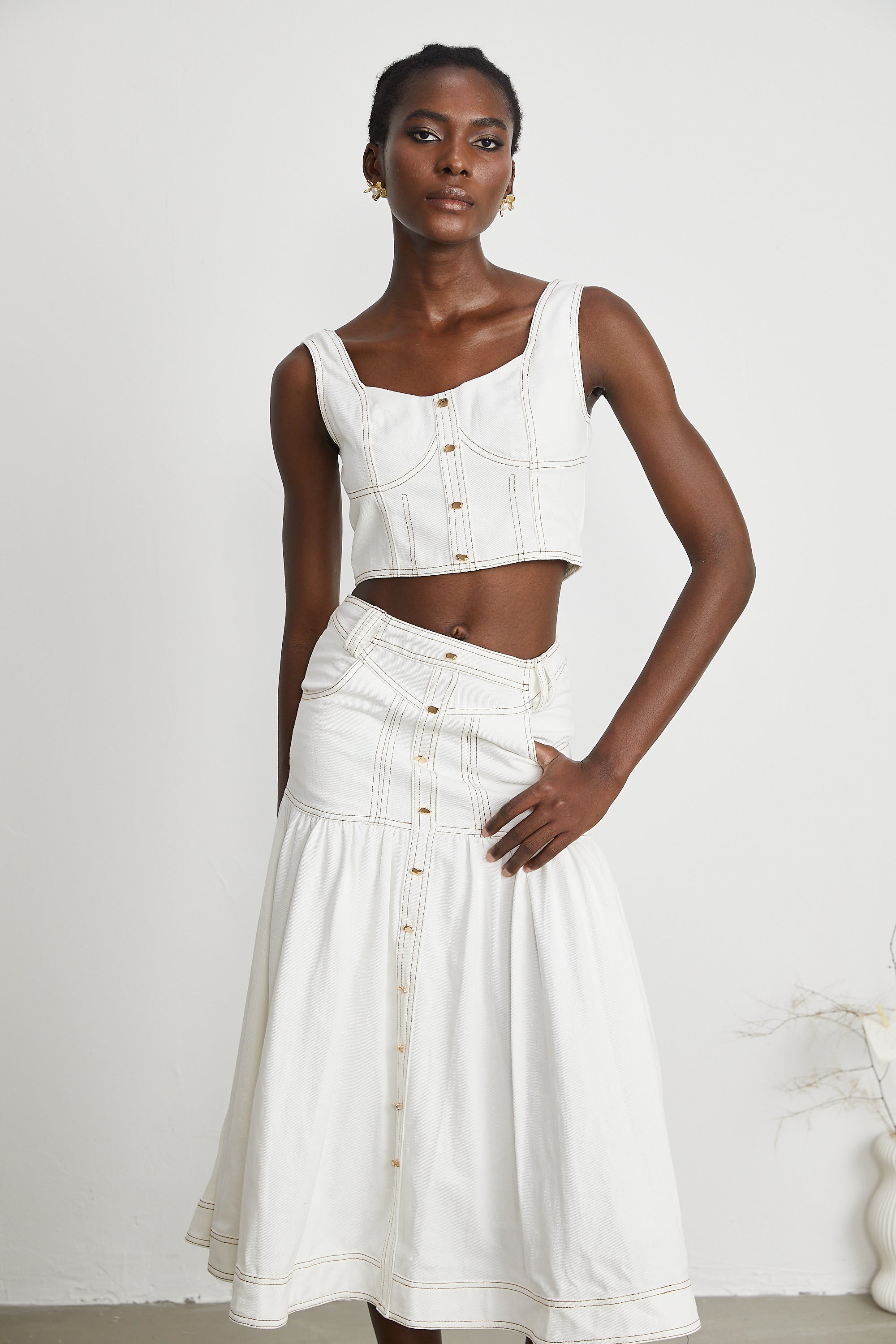 Brielle top ve etek takım