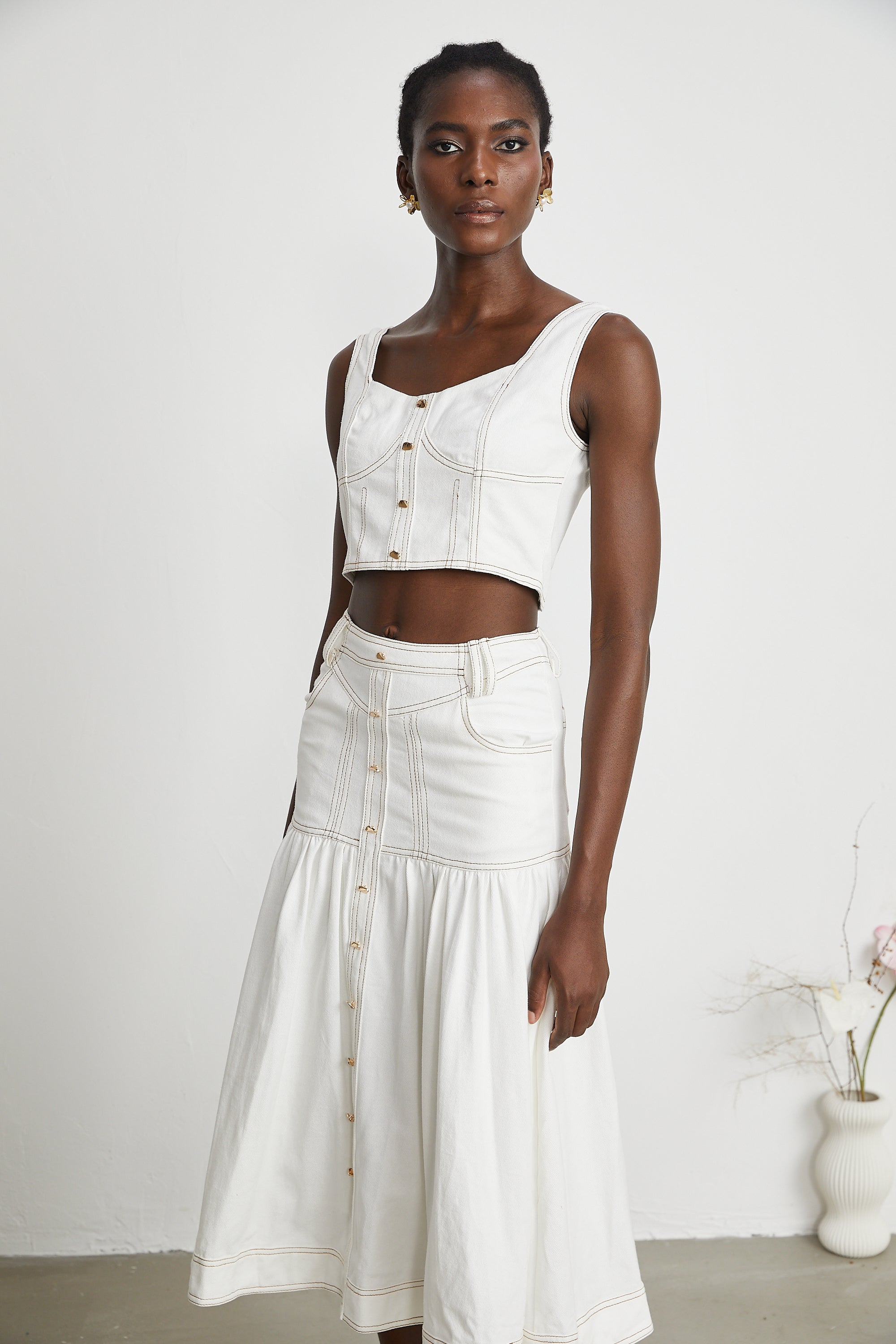 Brielle top ve etek takım