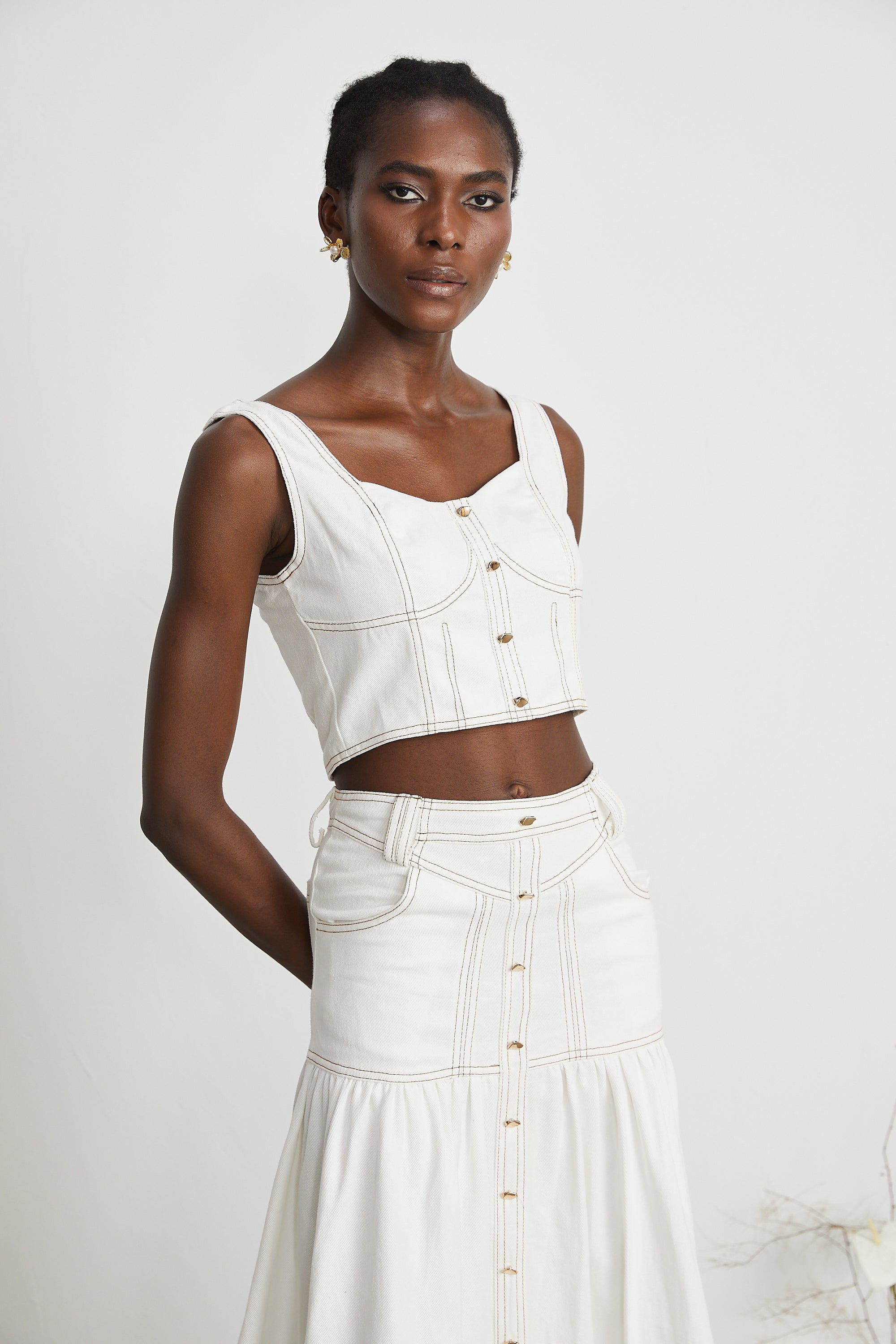 Brielle top ve etek takım