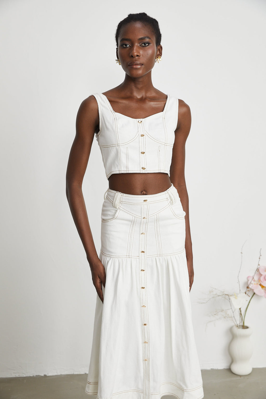 Brielle top ve etek takım