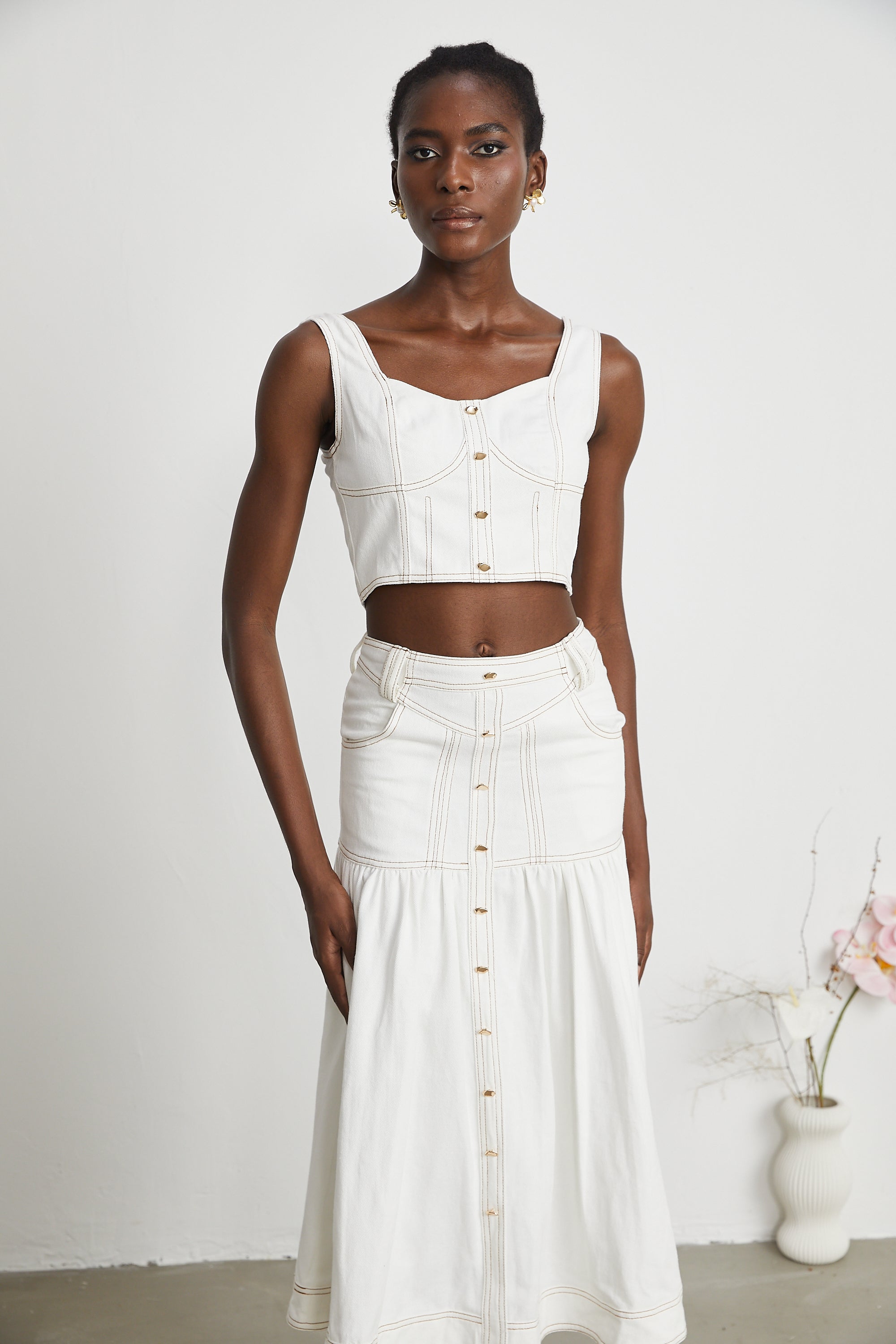 Brielle top ve etek takım