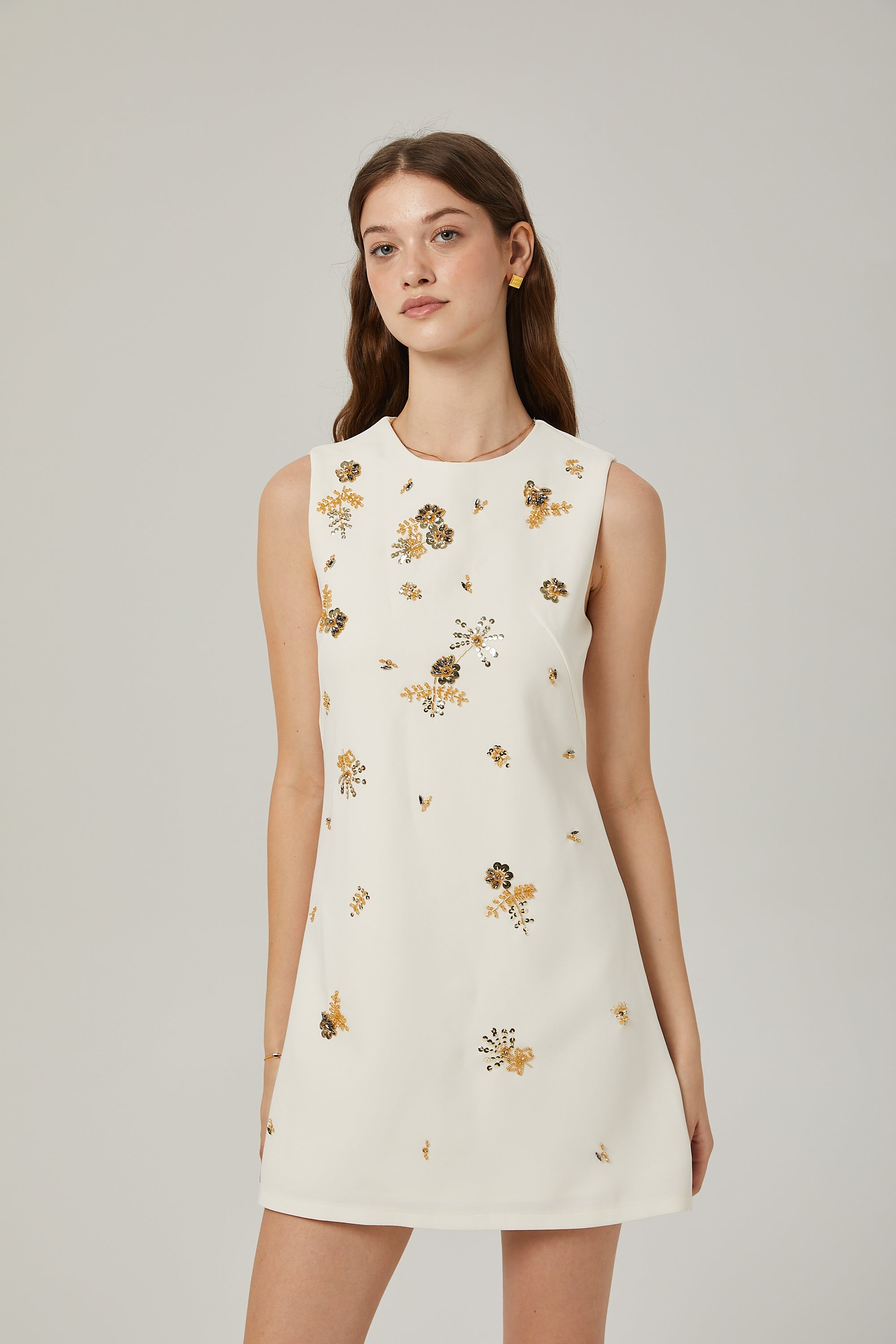 Cyrielle süsleme mini elbise