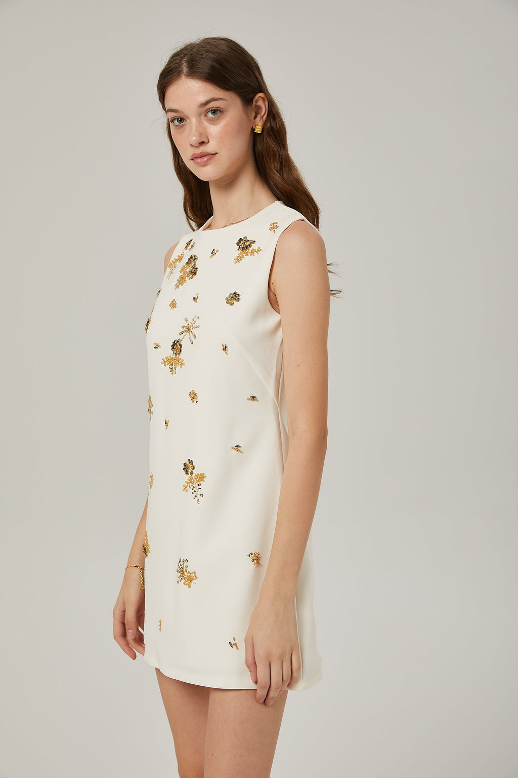 Cyrielle süsleme mini elbise