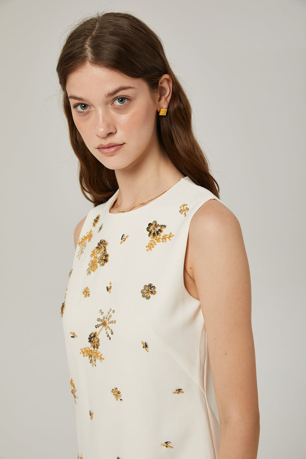 Cyrielle süsleme mini elbise