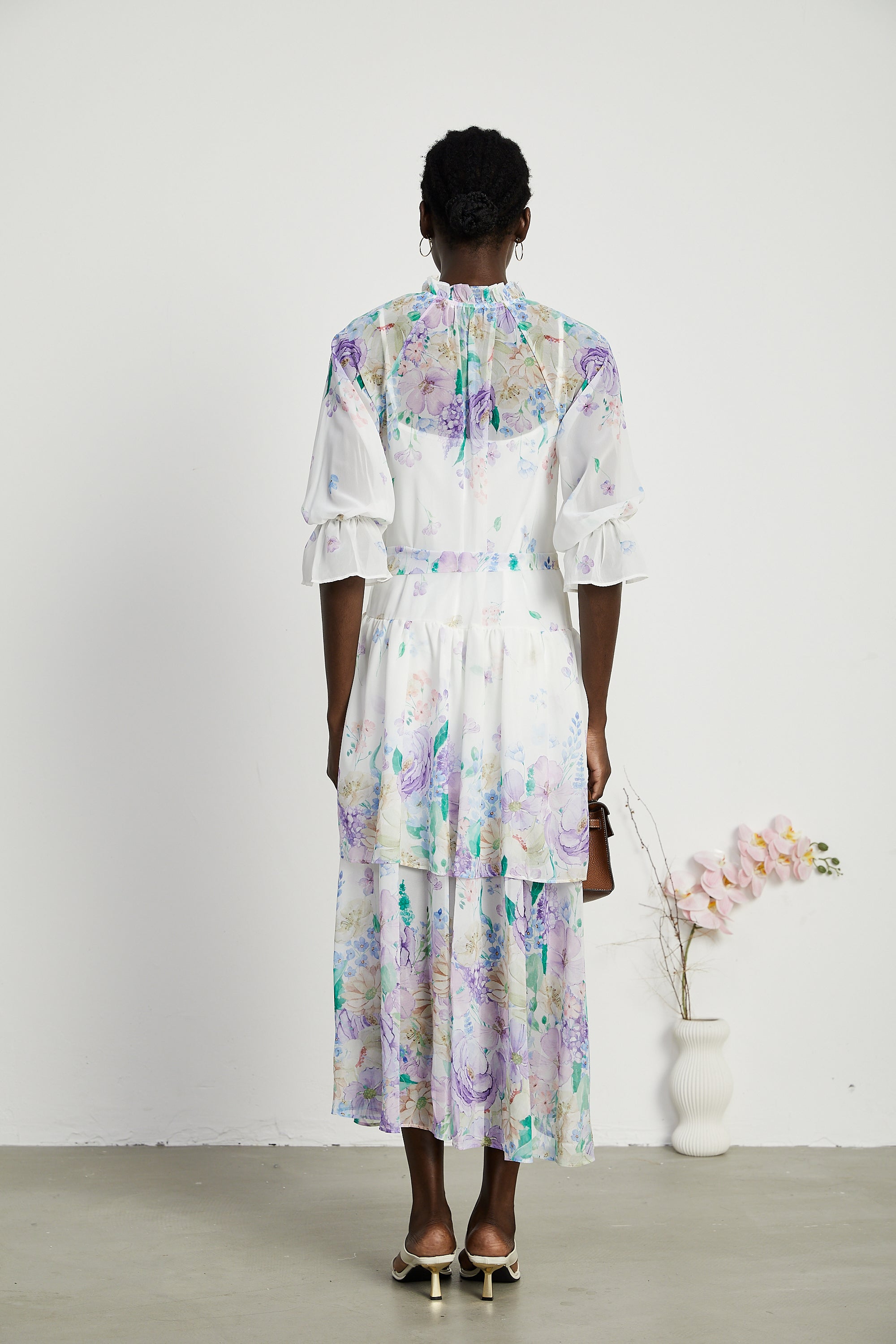 Cyrielle katman midi elbise