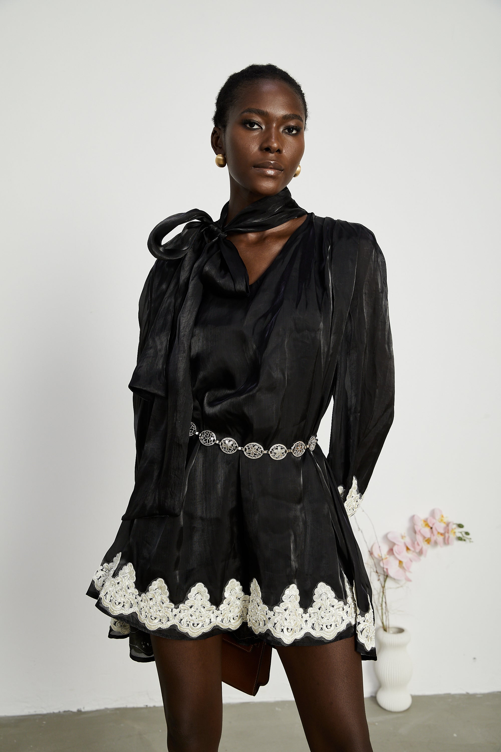 Delphine inci mini elbise