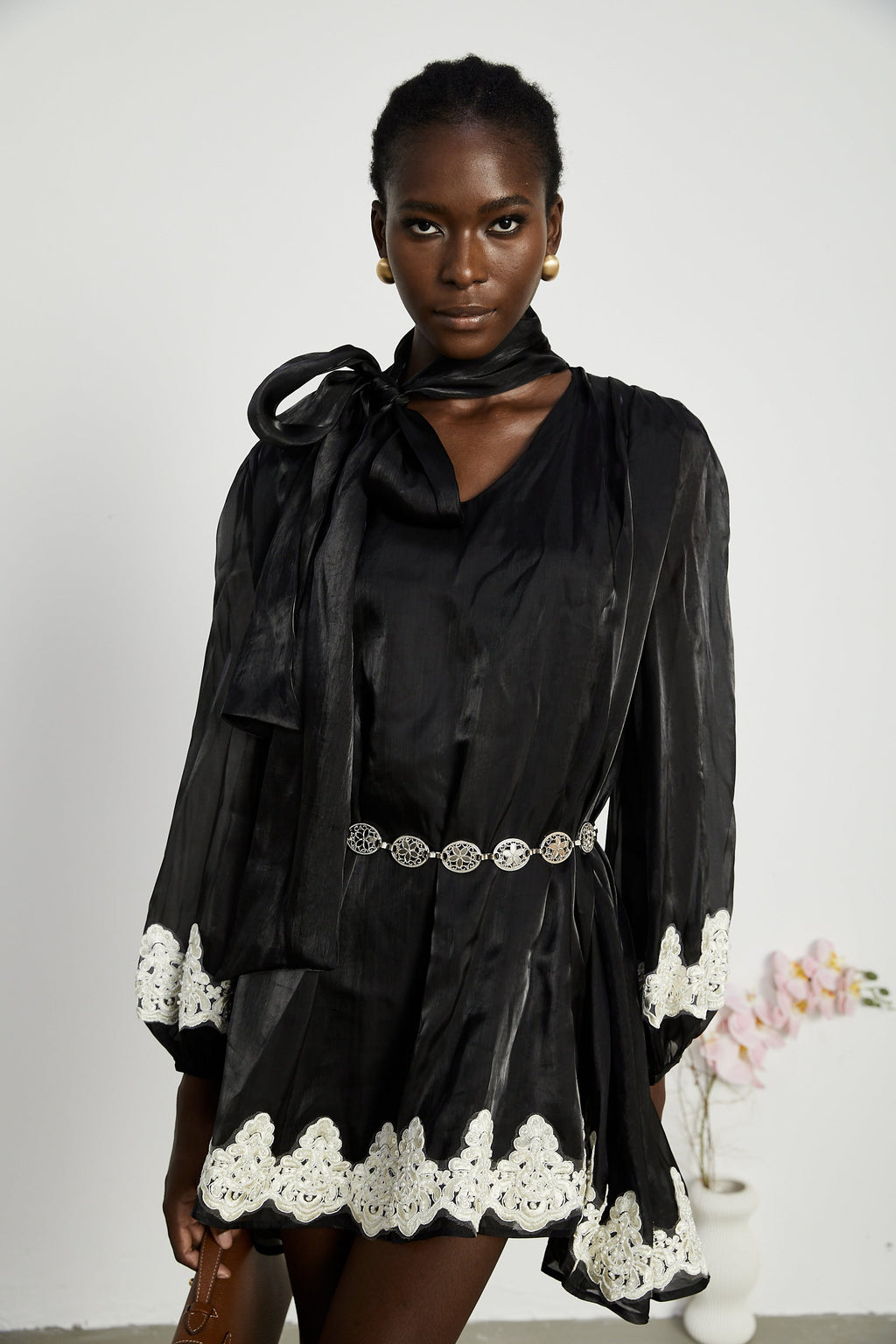 Delphine inci mini elbise