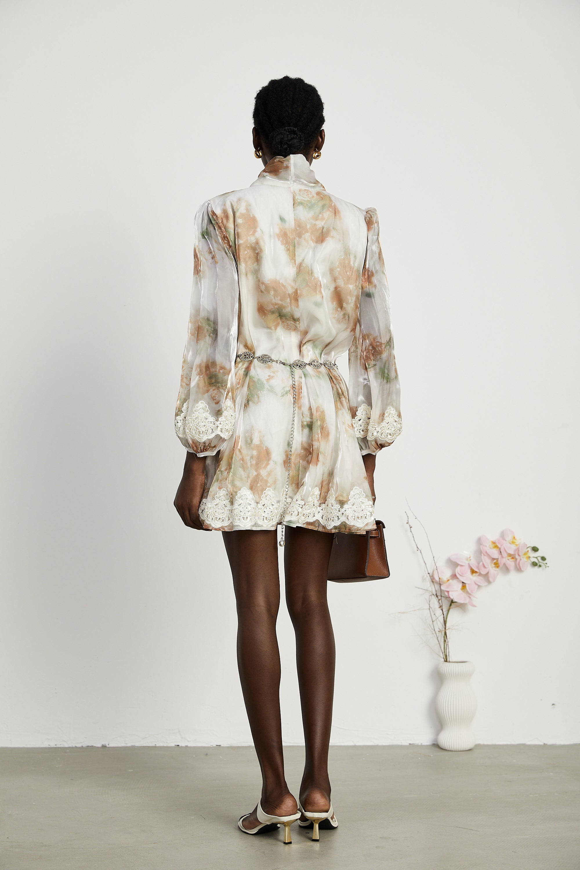 Delphine inci mini elbise