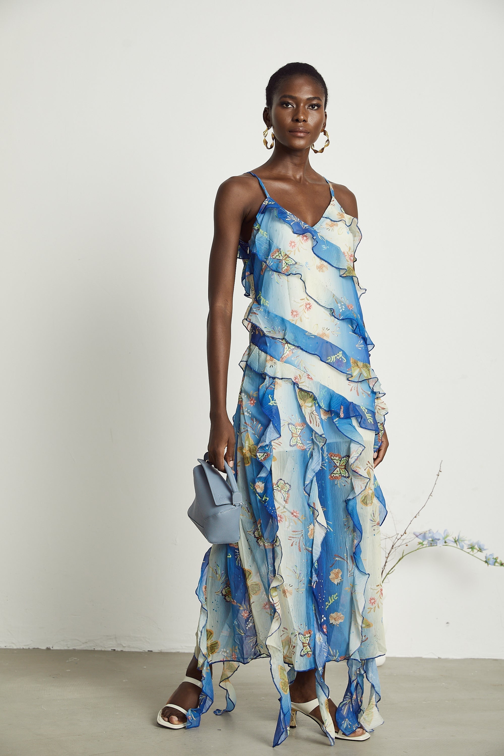 Cyrielle midi elbise